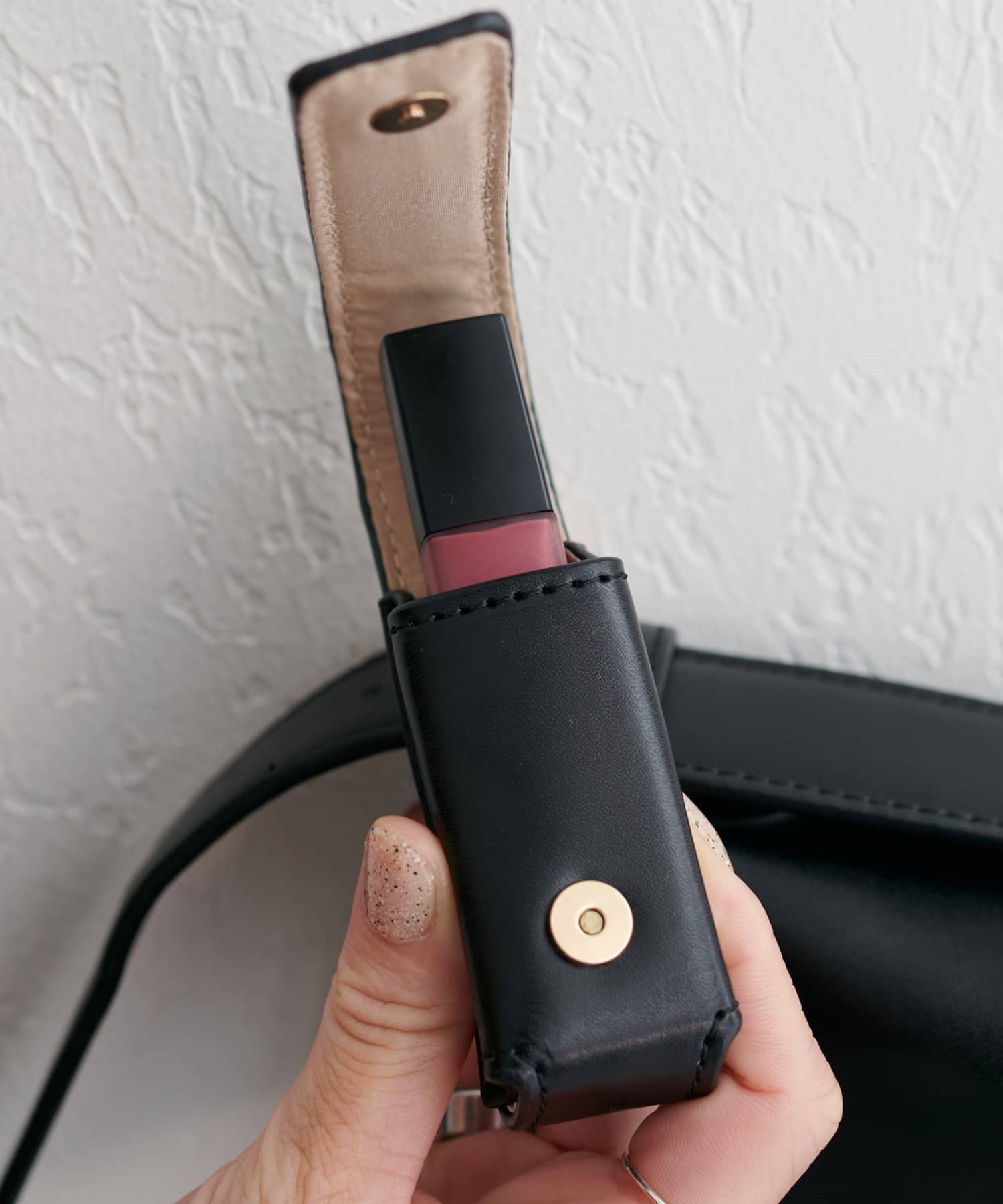 natural couture(ナチュラルクチュール) リップケース付き横長ショルダーBag