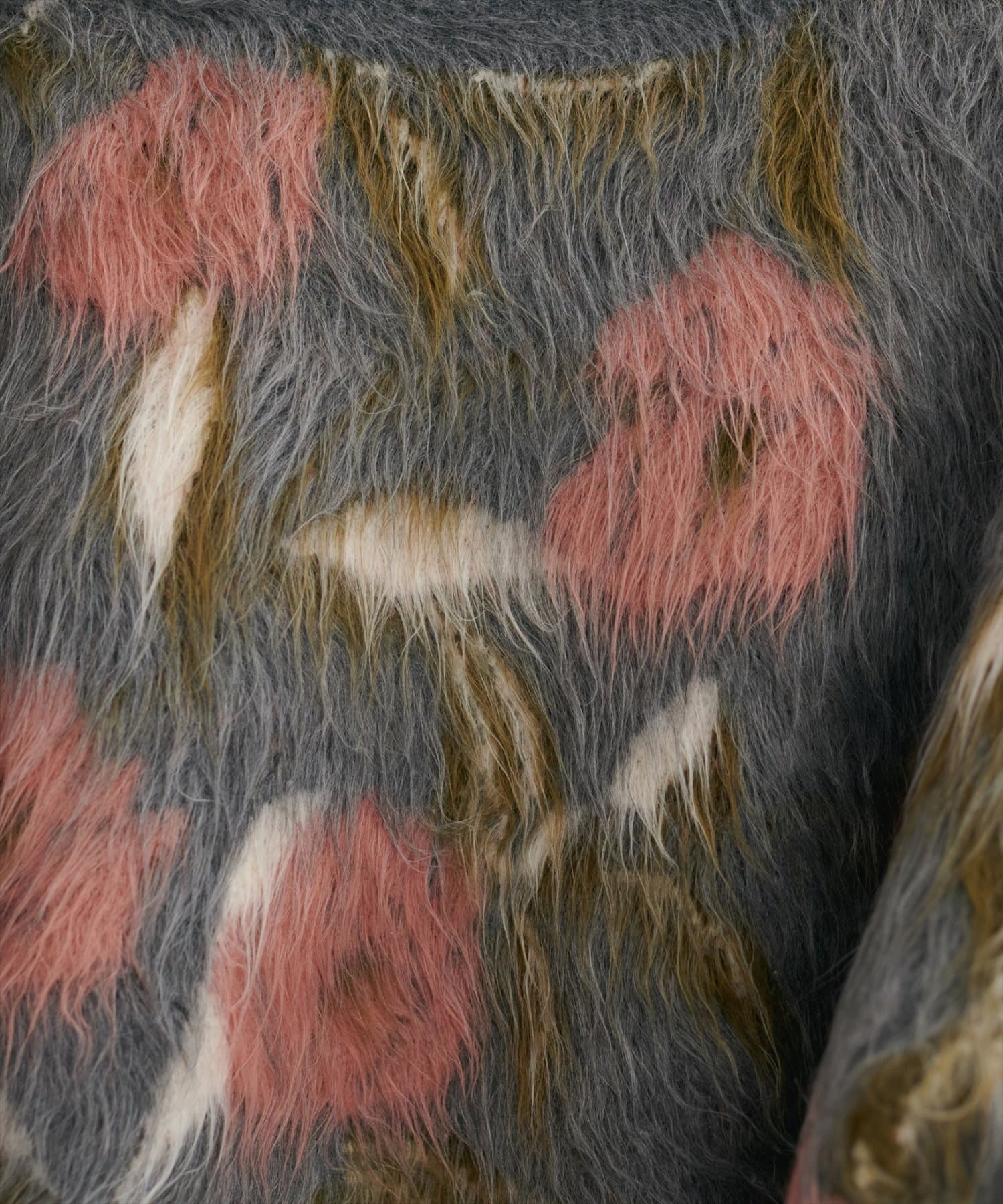 natural couture(ナチュラルクチュール) 花柄ジャガードシャギーニットプルオーバー