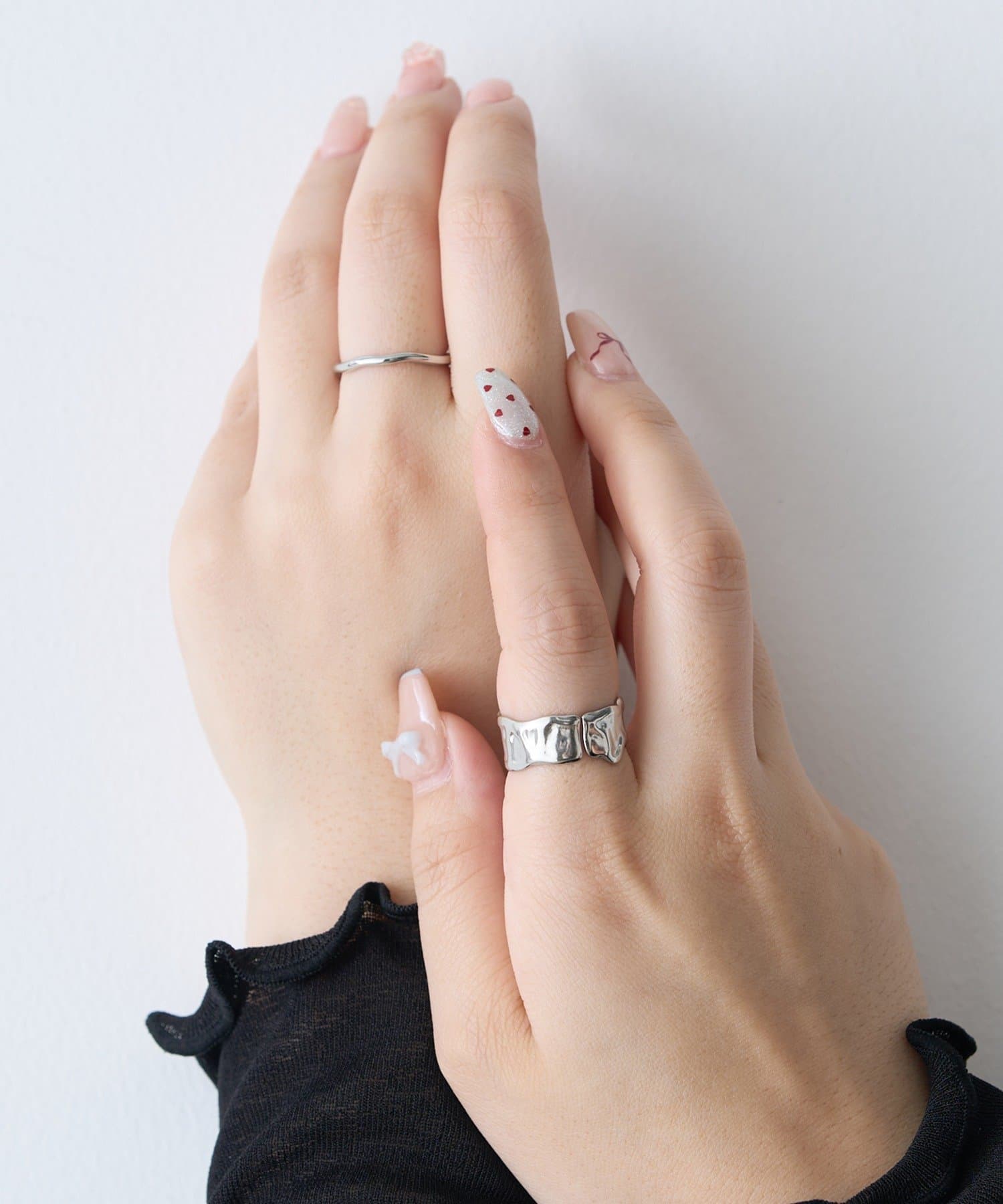 Remind me and forever(リマインドミーアンドフォーエバー) 【nane】【2点セット】ニュアンスデザインリング