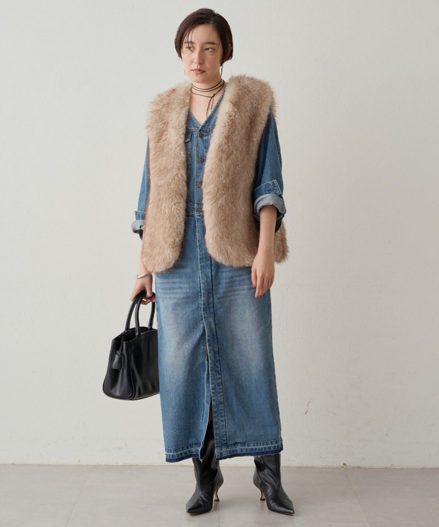 lounge dress ファーポケットジレ 楽天市場】レディース ベスト ジレ 秋冬 大人 上品 きれいめ 30