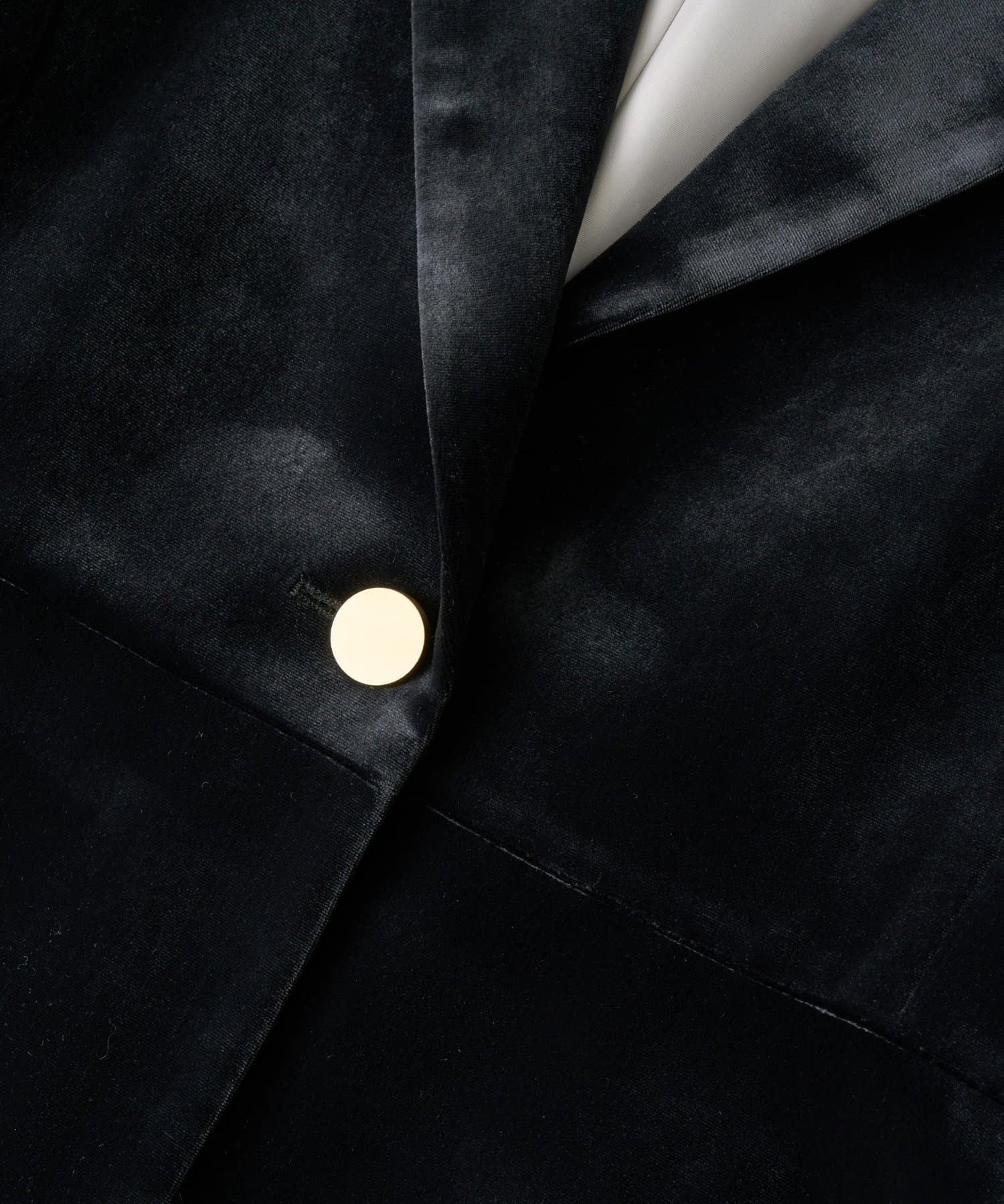 La boutique BonBon(ラブティックボンボン) 【スタイルUP・ON/OFF兼用】ベロアペプラムジャケット