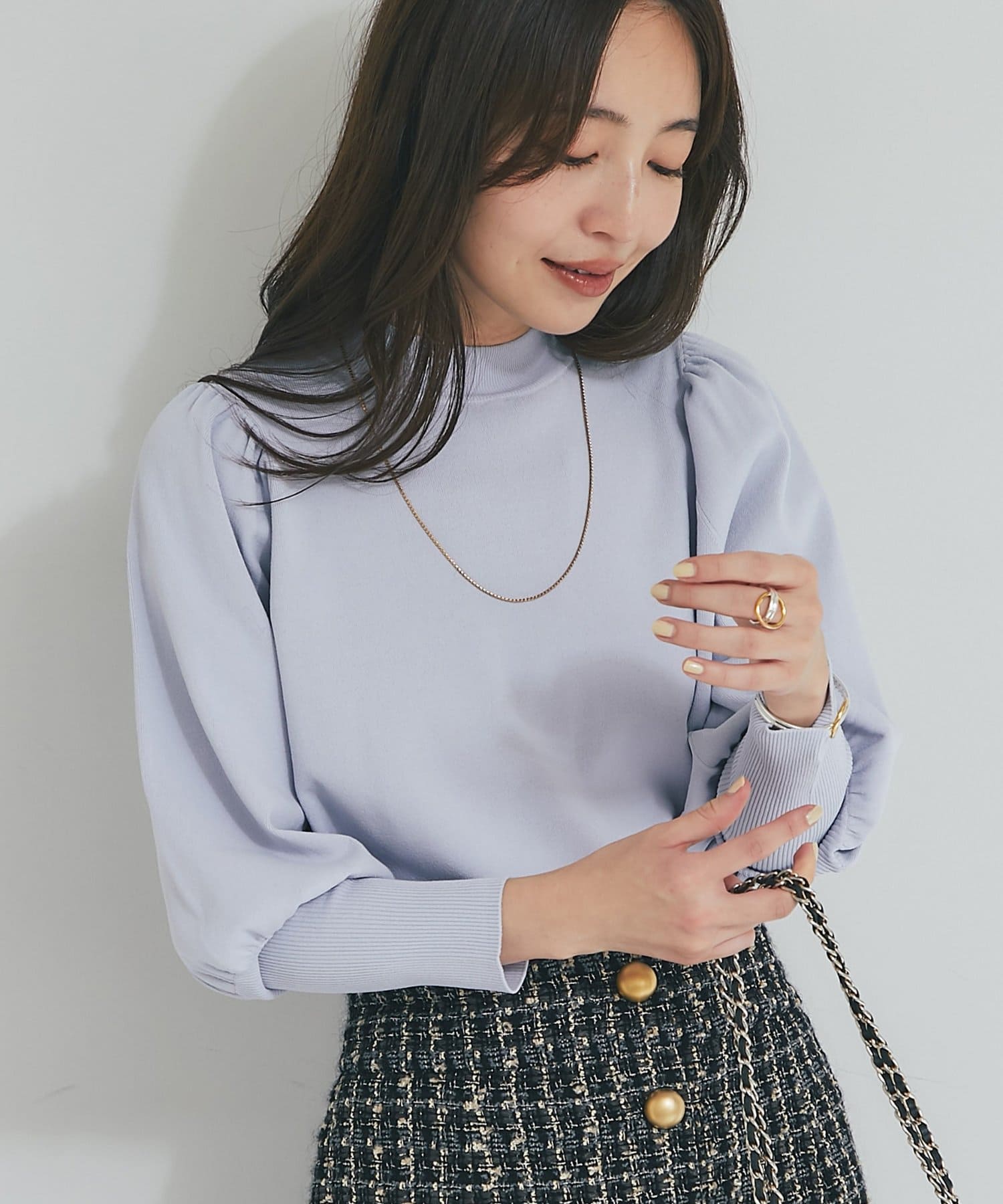 La boutique BonBon(ラブティックボンボン) 【名品・着回し力最強】ボリュームスリーブニット