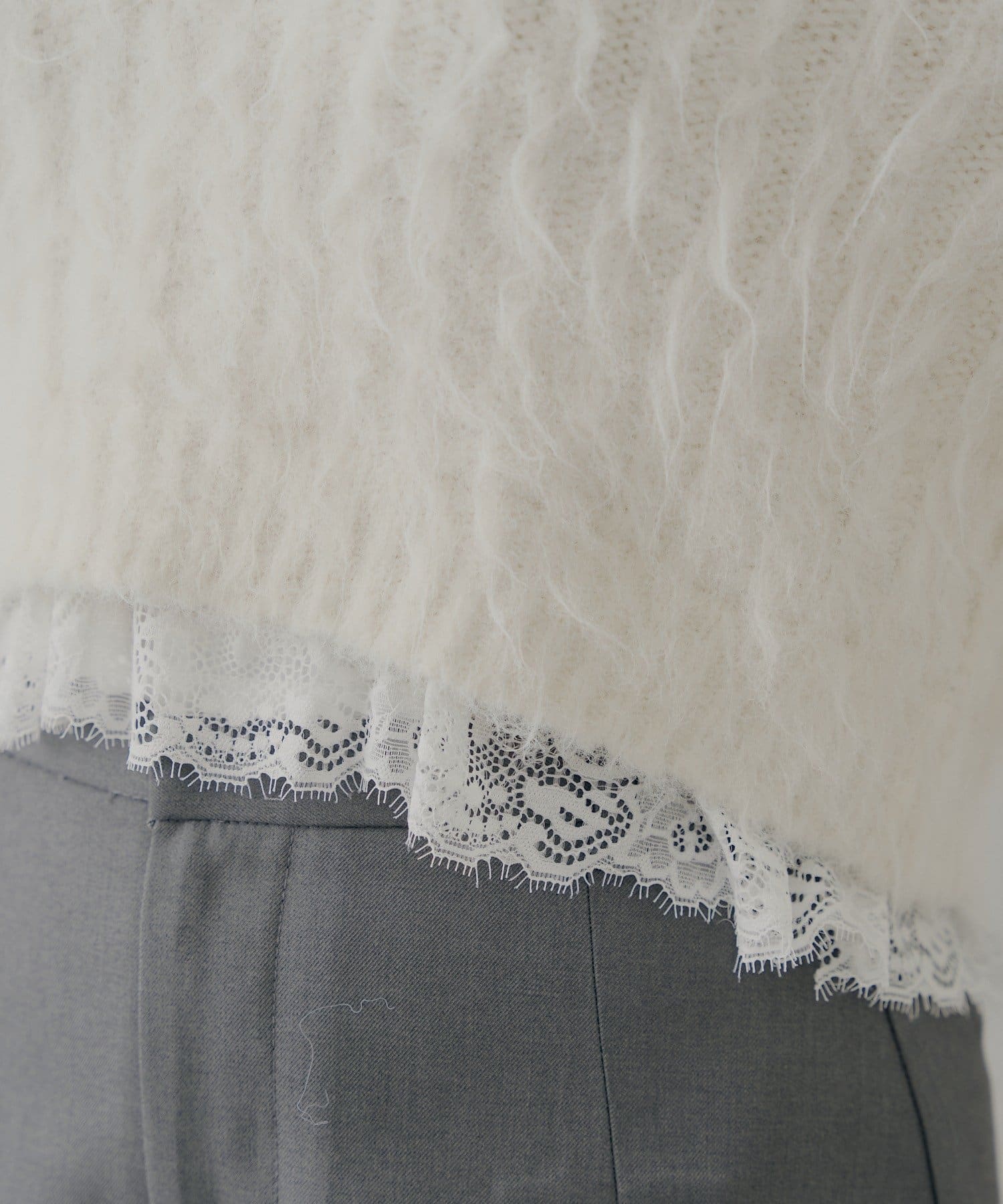 Chico(チコ) レースドッキングシャギーニット