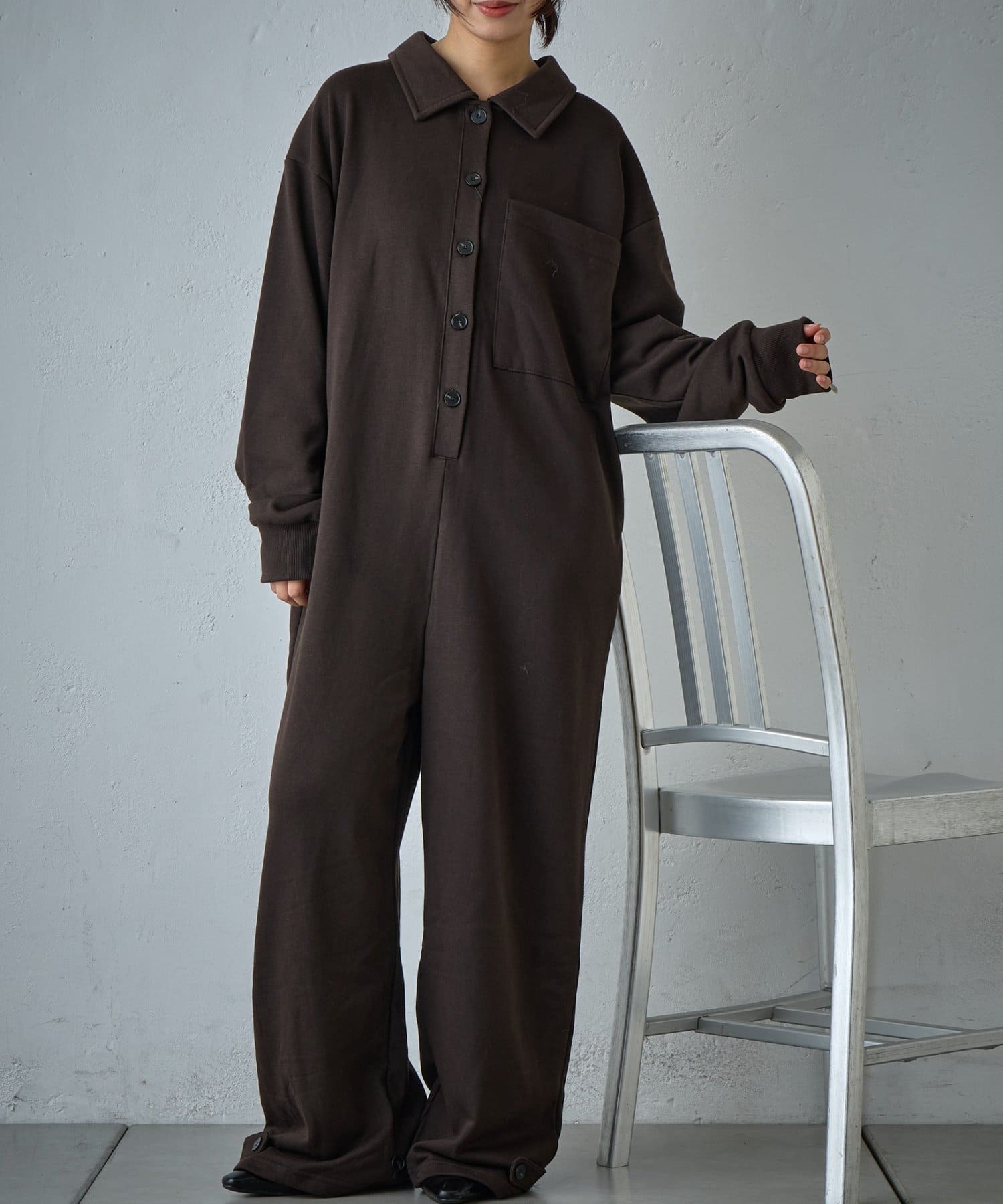 -goocy-(グーシー) 裏毛ルーズオールインワン