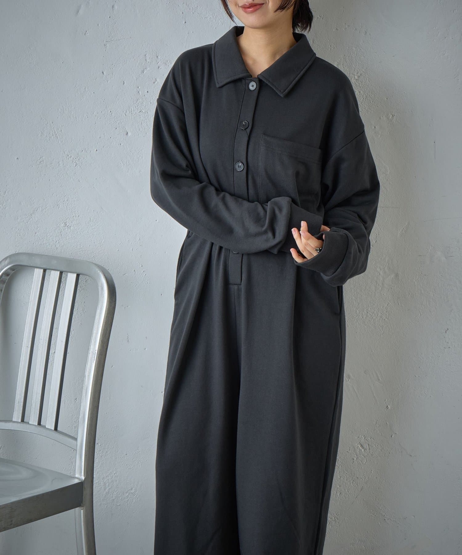 -goocy-(グーシー) 裏毛ルーズオールインワン