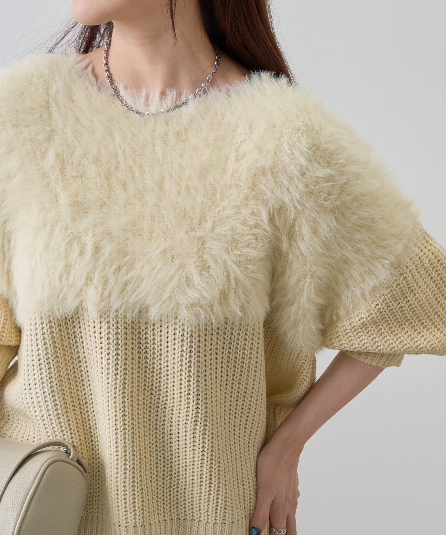 COLONY 2139(コロニー トゥーワンスリーナイン) 切替シャギーニット