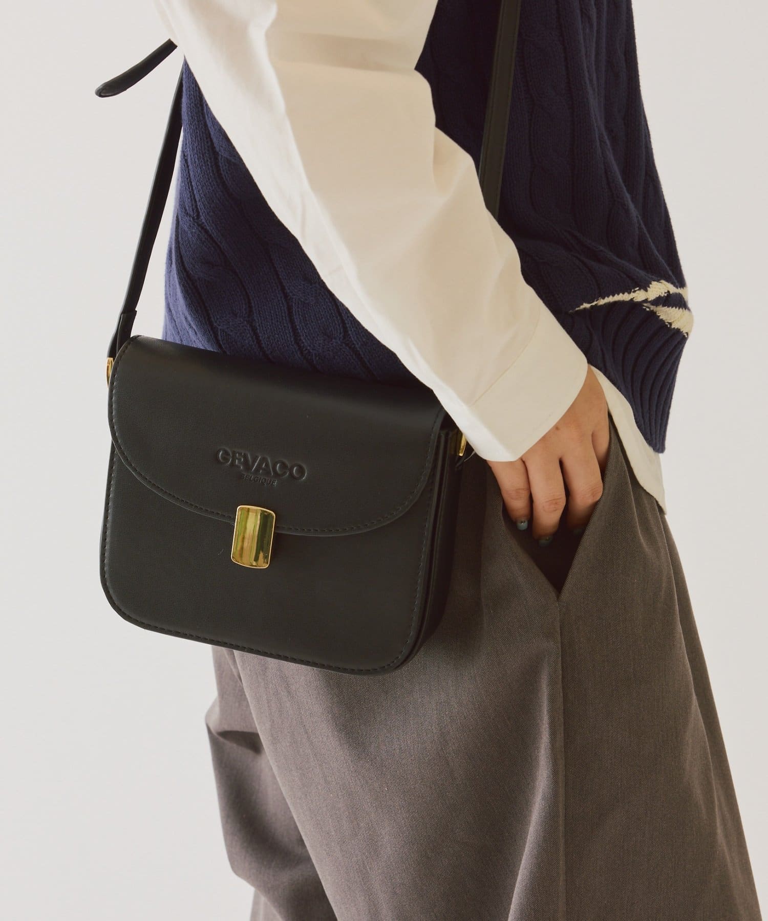 CIAOPANIC TYPY(チャオパニックティピー) GEVACOレザーショルダーバッグ