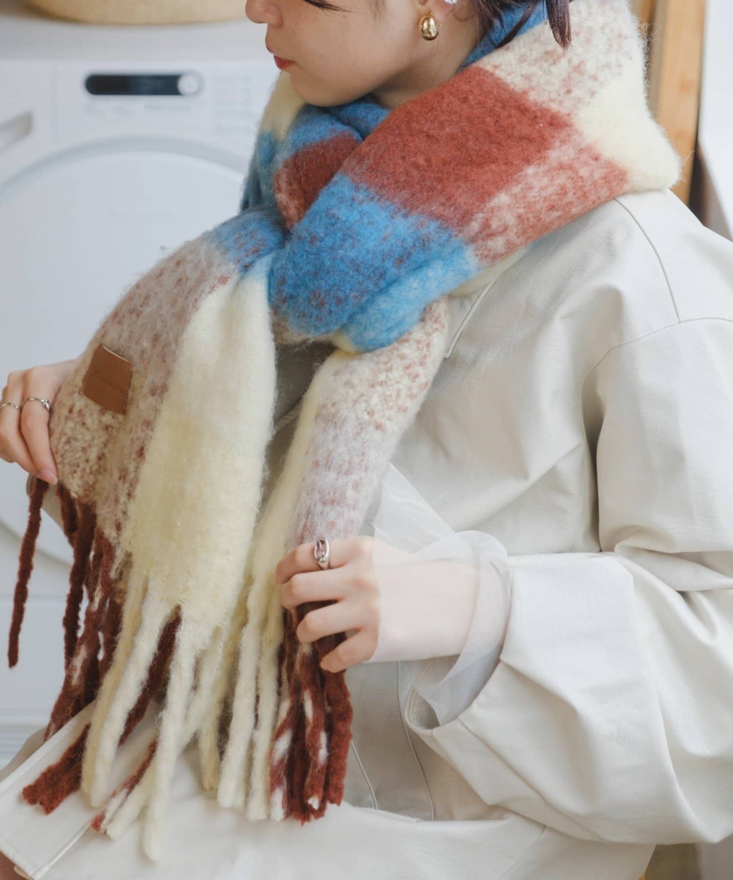 Kastane(カスタネ) チェックマフラー