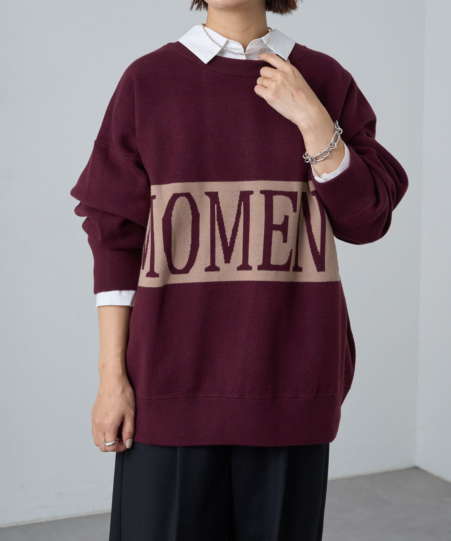 Omekashi オフショル スウェット グレー 全骨格華奢見え！】オフショルスウェット | Omekashi(オメカシ