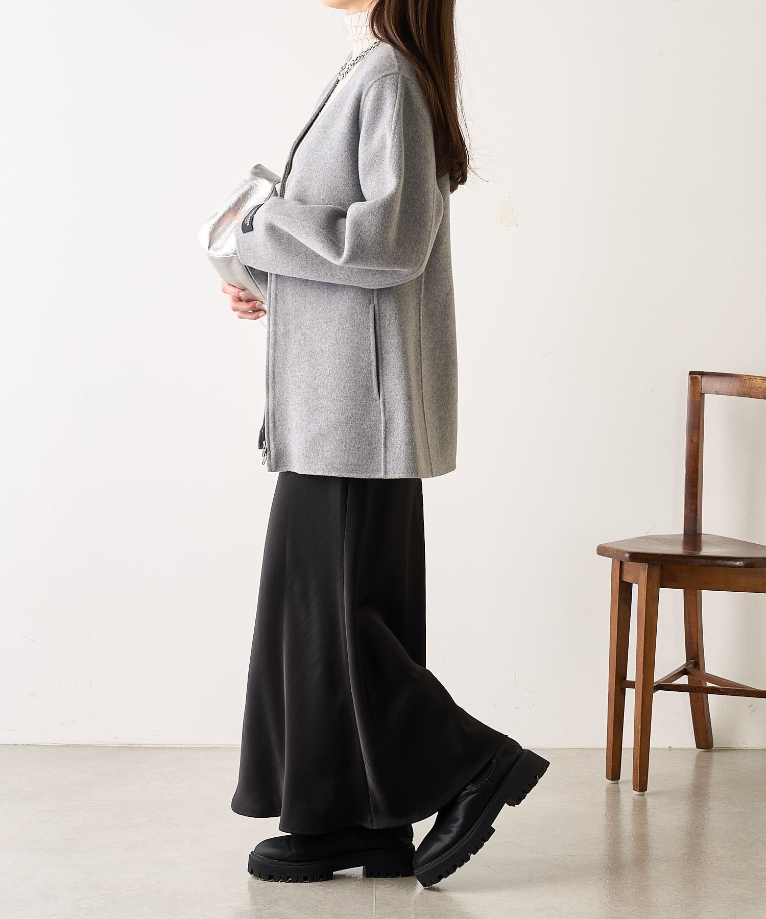 SHENERY】ダブルフェイスカーブコート | OUTLET(アウトレット