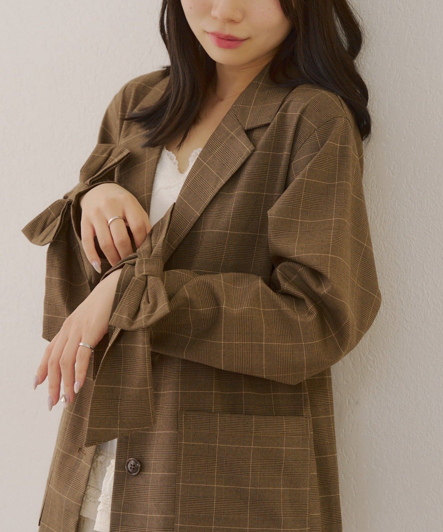 NICE CLAUP / OLIVE des OLIVE OUTLET(ナイスクラップ  / オリーブ デ オリーブ アウトレット) 【RMAF】マルチリボンテーラージャケット