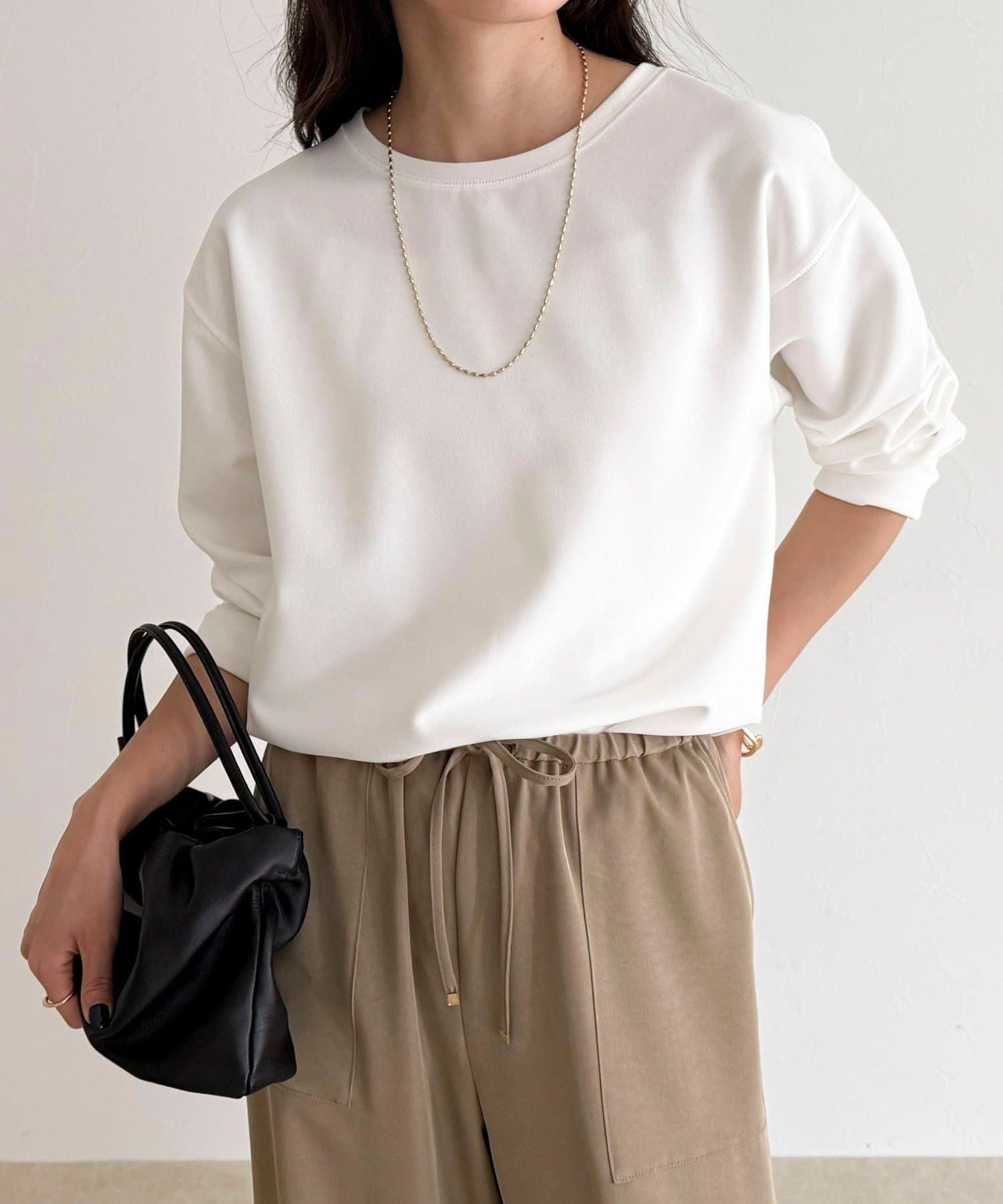 FREDY & GLOSTER(フレディ アンド グロスター) 【大人の優秀ブラウスT】ジョーゼットブラウスTシャツ