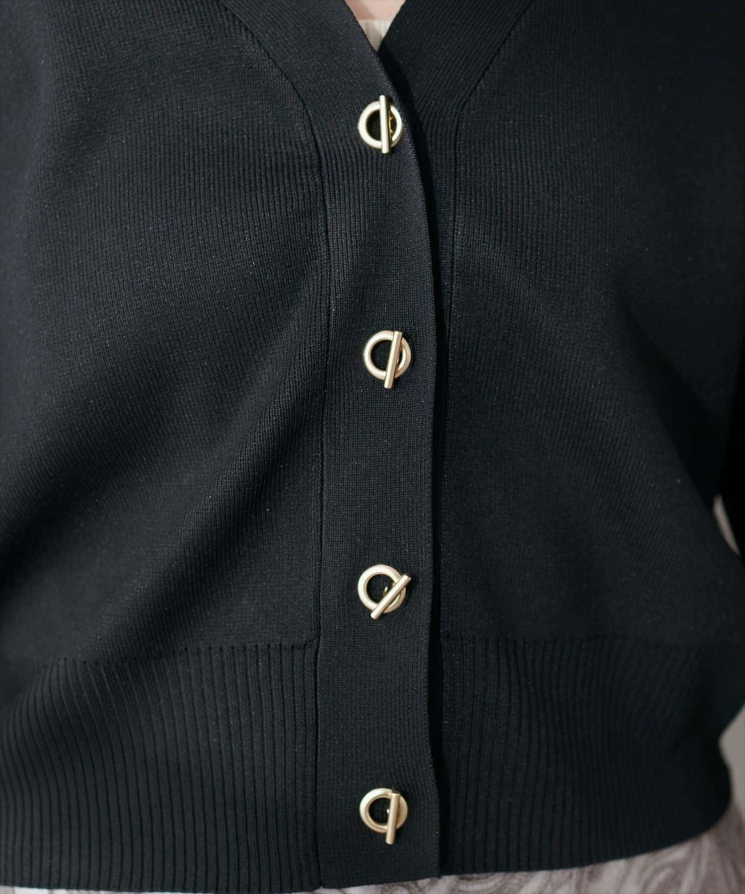 natural couture(ナチュラルクチュール) 【WEB限定】プチプラハトメバー釦カーデ