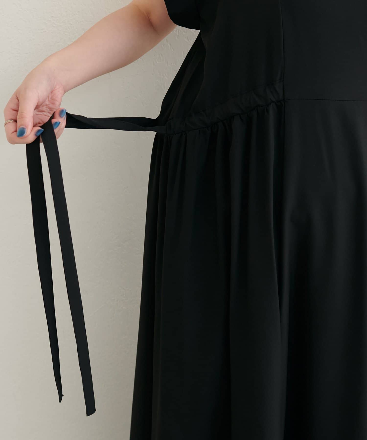 natural couture(ナチュラルクチュール) 【WEB限定】サイドドロストワンピース