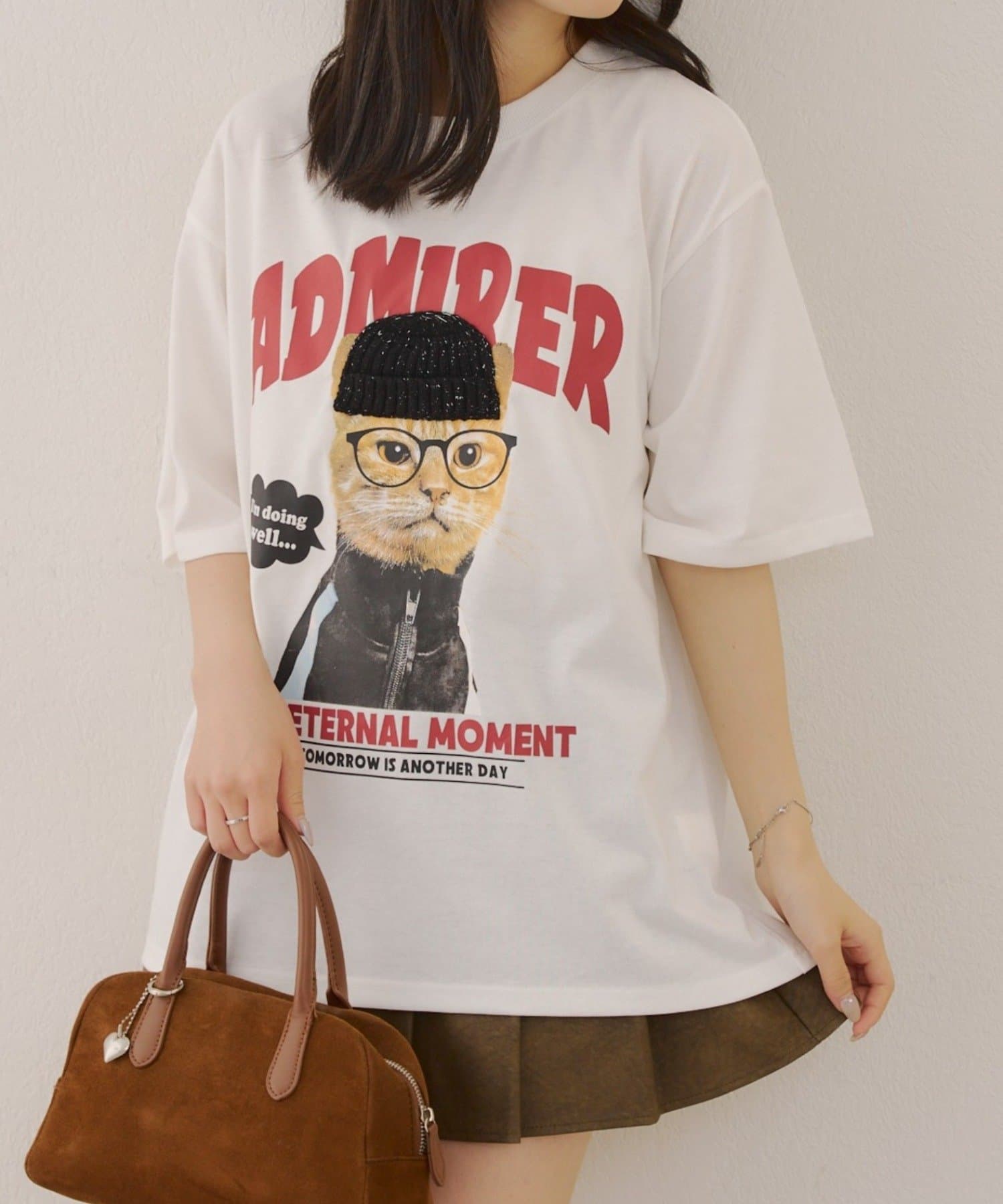 NICE CLAUP / OLIVE des OLIVE OUTLET(ナイスクラップ  / オリーブ デ オリーブ アウトレット) 【RMAF】メガネネコラメニット帽ＢＩＧＴ