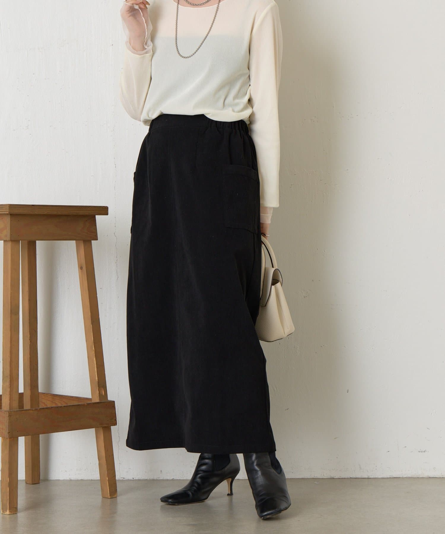 Jena　espace merveilleux(ジェナ　エスパスメルヴェイユ) ストレッチキモウナロースカート