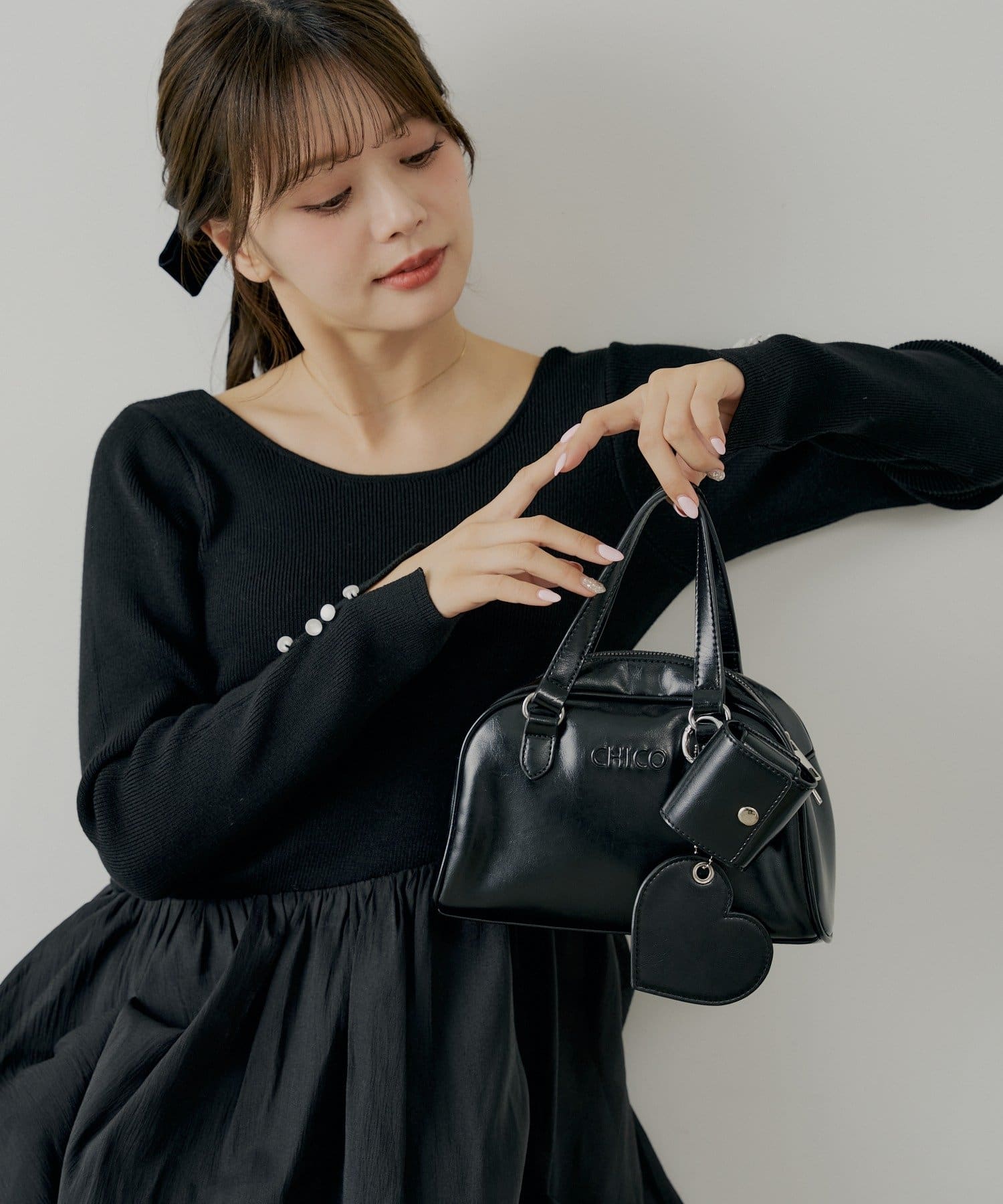 Chico(チコ) 【REVIVAL/WEB限定】チャーム付ミニボストンバッグ