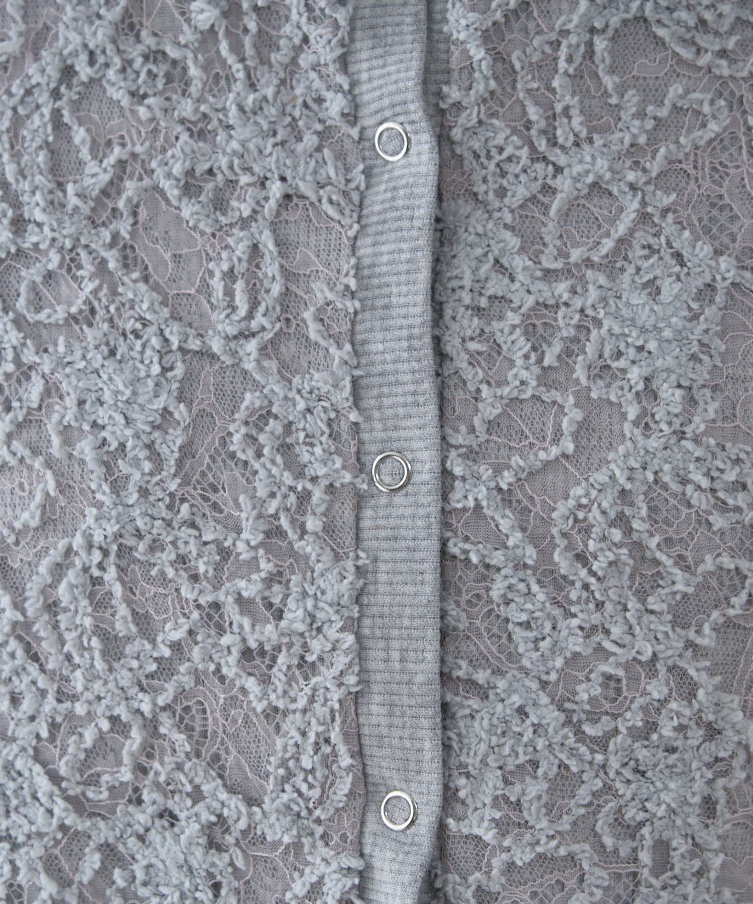 CIAOPANIC TYPY(チャオパニックティピー) レースドッキングリブスナップカーデ