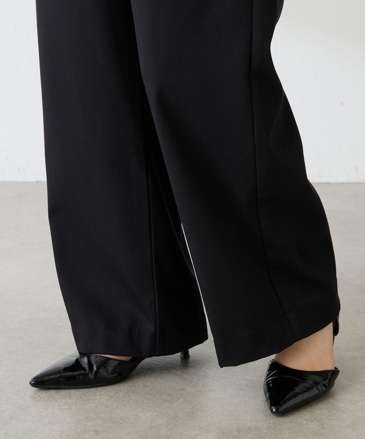 COLLAGE GALLARDAGALANTE(コラージュ ガリャルダガランテ) 【裏起毛であったか◎/ウエスト調整可】裏起毛ボンディングイージーパンツ