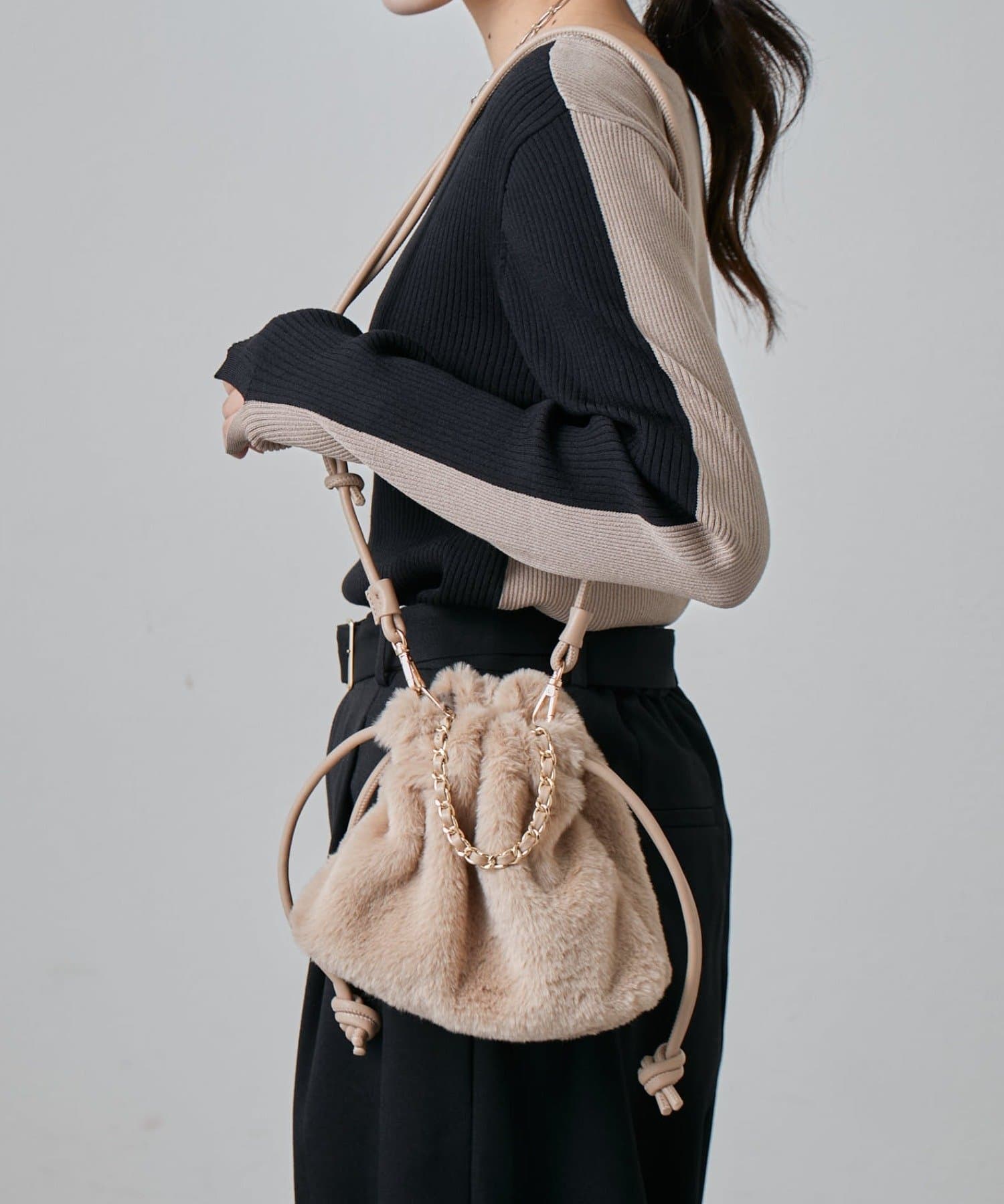 Lui's(ルイス) ３WAY巾着チェーンバッグ