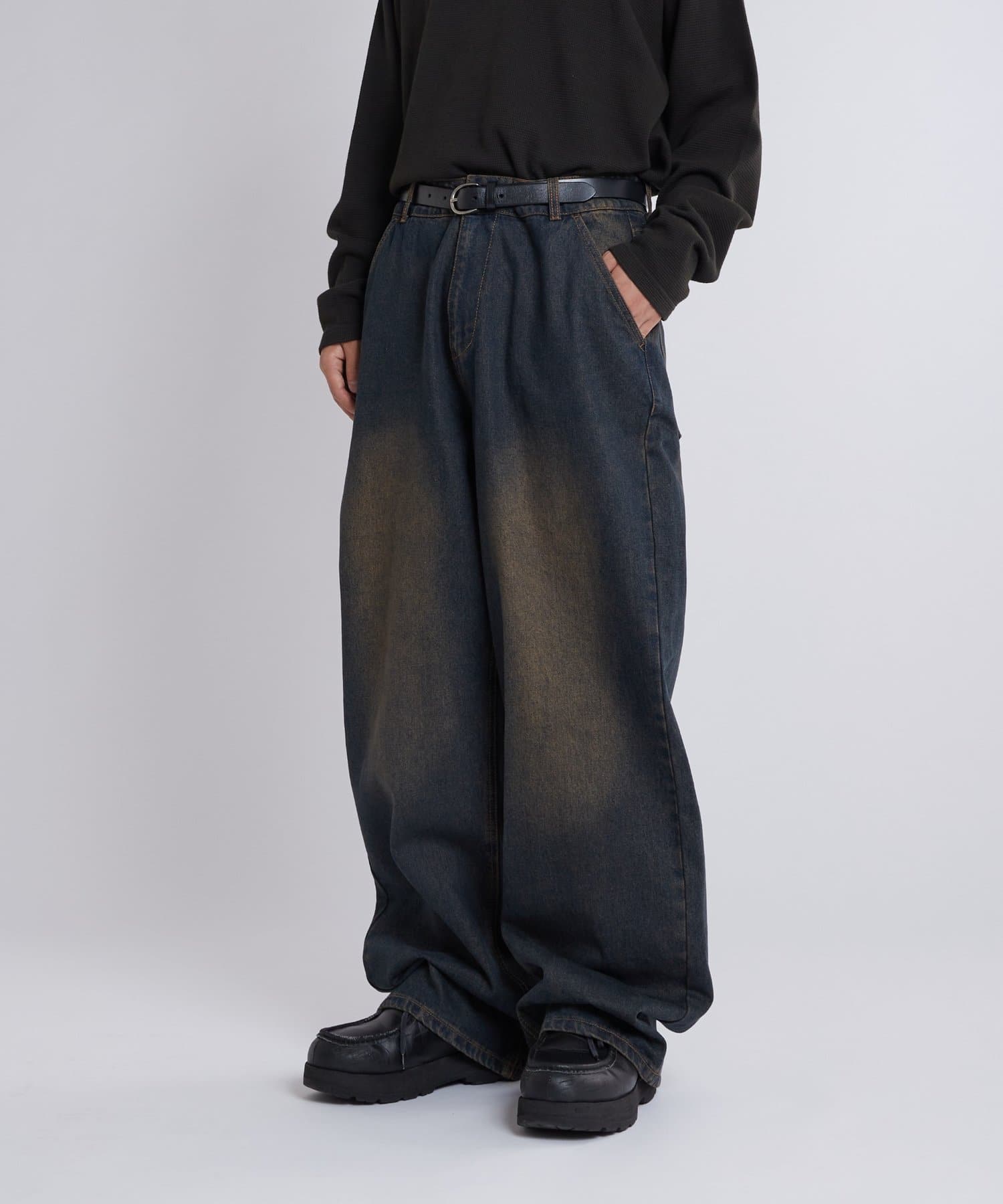 WHO’S WHO gallery(フーズフーギャラリー) 【KOOKY’N】ヴィンテージライクブラストバギーデニム