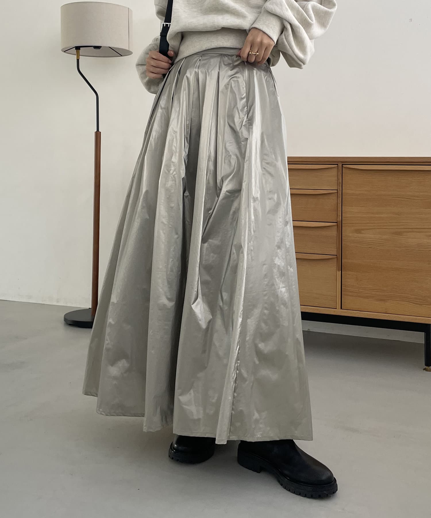 CAPRICIEUX LE'MAGE】チンツタックフレアスカート | OUTLET