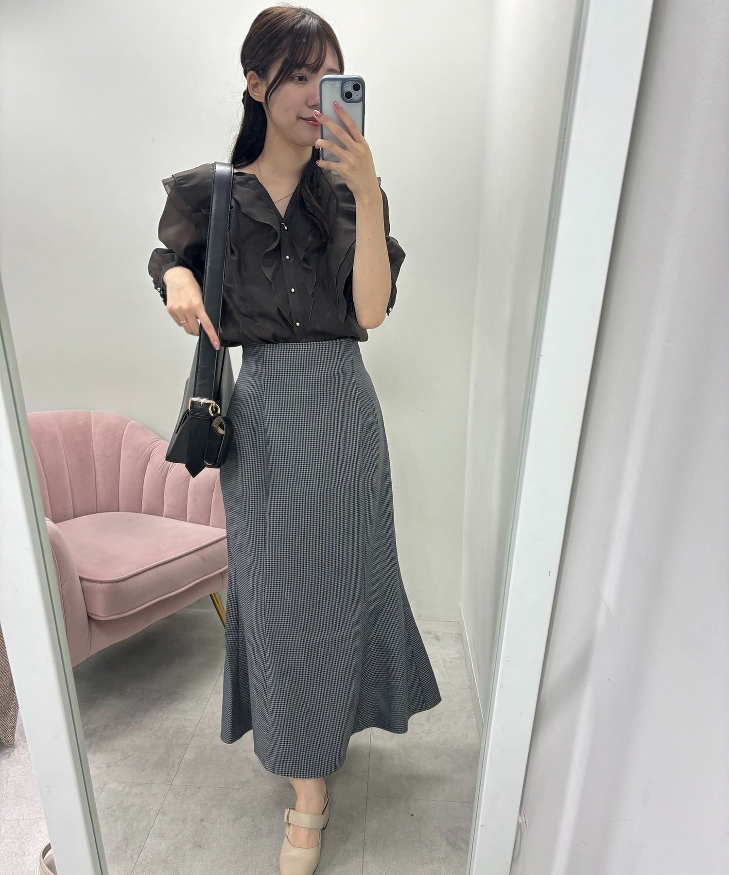 natural couture(ナチュラルクチュール) パルクロ限定 /【mizumami】レースUPウエストマーメイドスカート