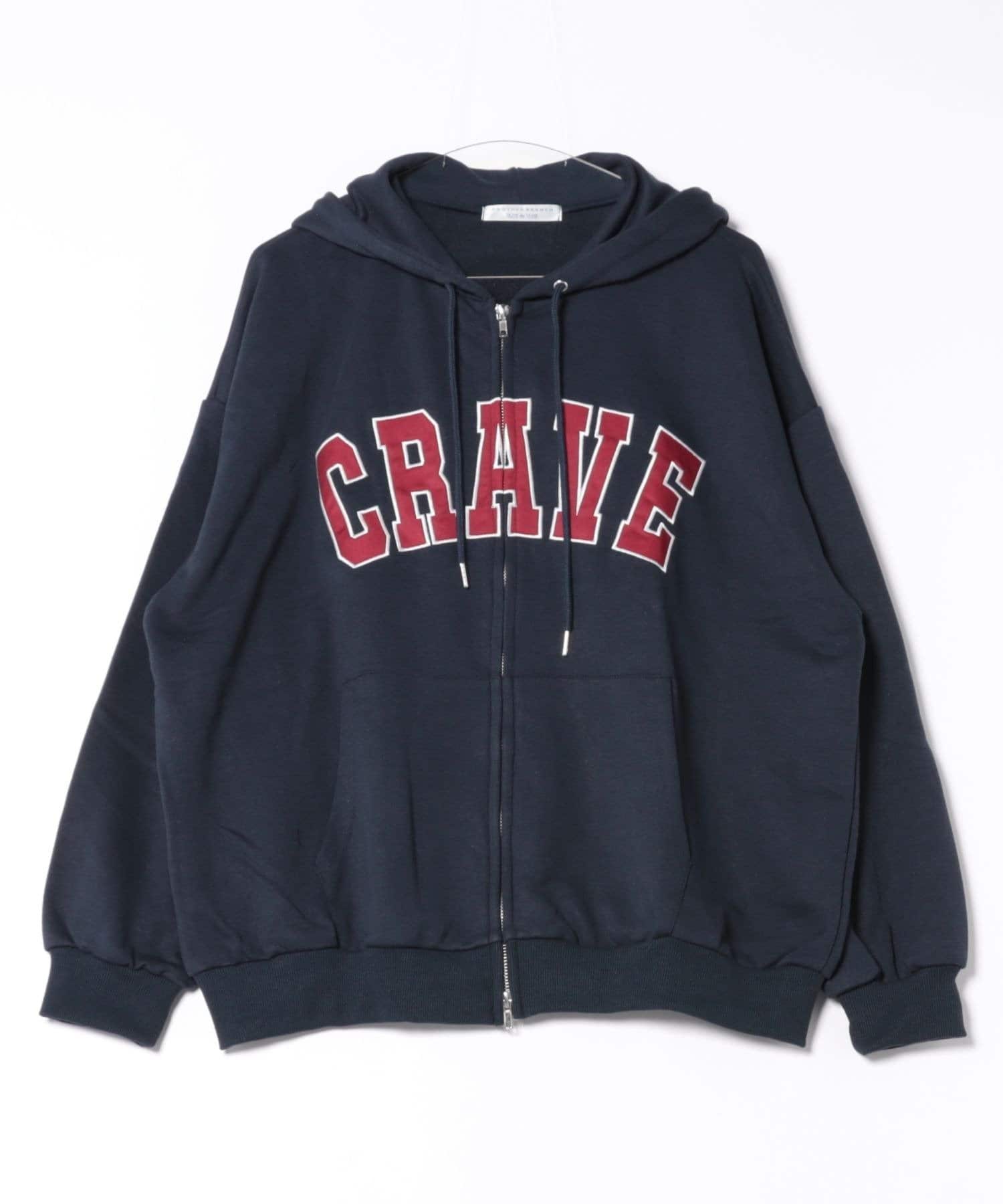 NICE CLAUP / OLIVE des OLIVE OUTLET(ナイスクラップ  / オリーブ デ オリーブ アウトレット) 【RMAF】BIGロゴZIPパーカー