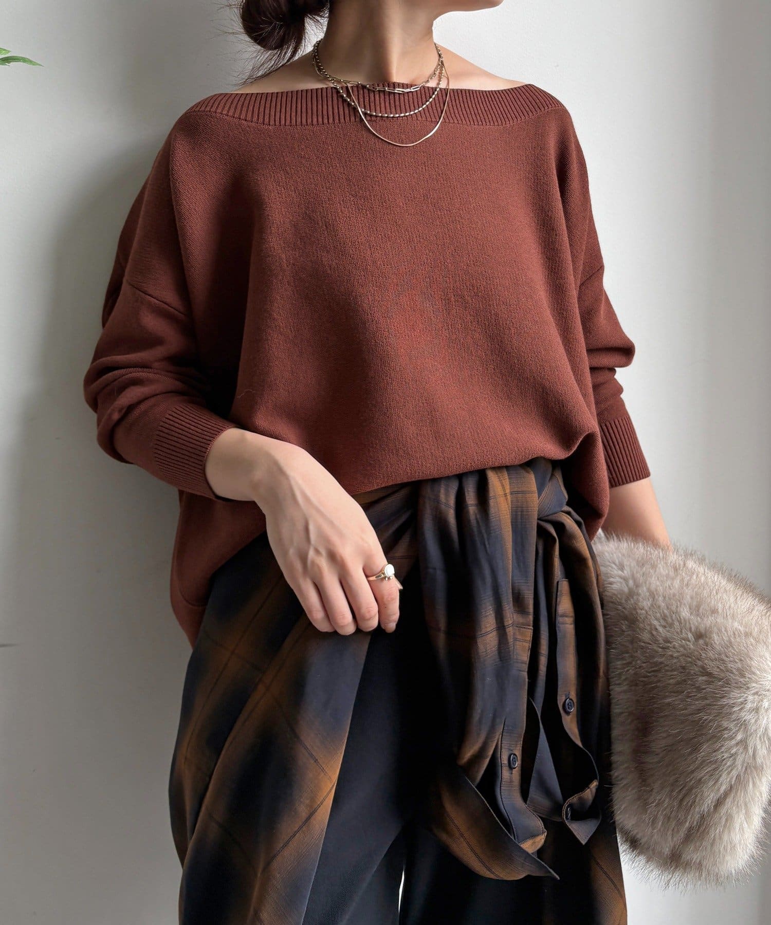 DOUDOU(ドゥドゥ) 【完売カラー再追加!】ボートネックプルオーバー