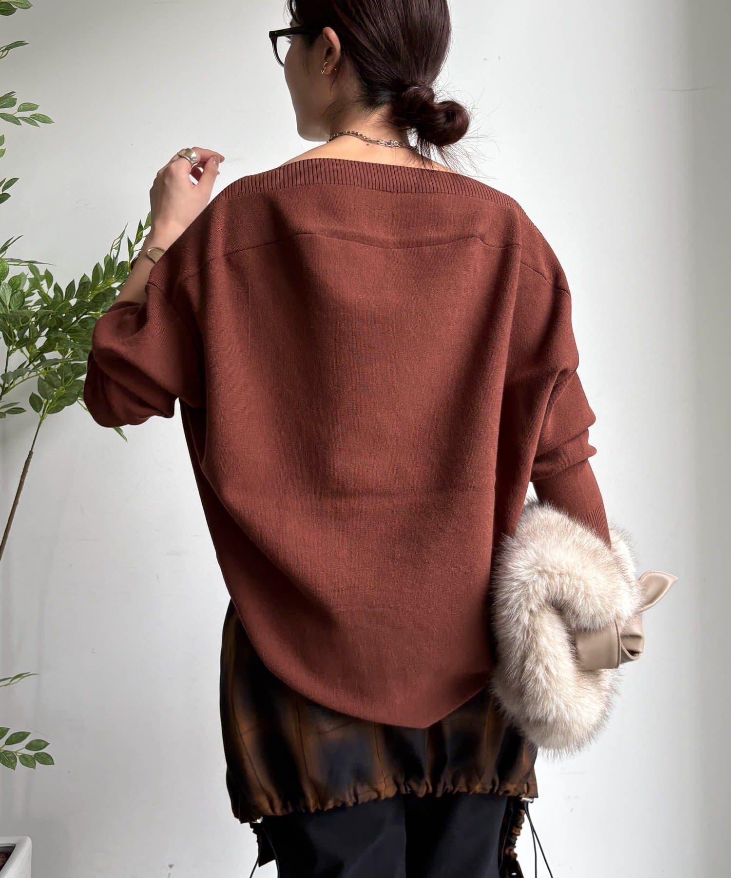 DOUDOU(ドゥドゥ) 【完売カラー再追加!】ボートネックプルオーバー