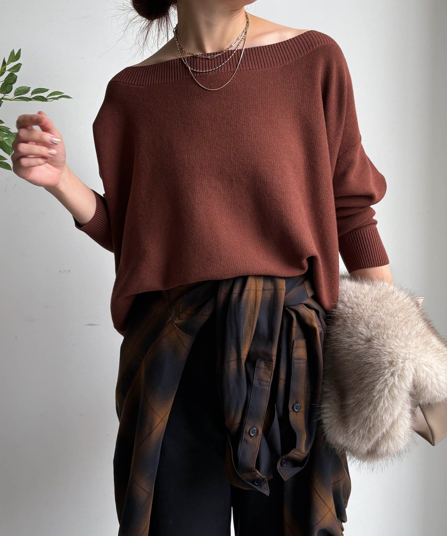 DOUDOU(ドゥドゥ) 【完売カラー再追加!】ボートネックプルオーバー