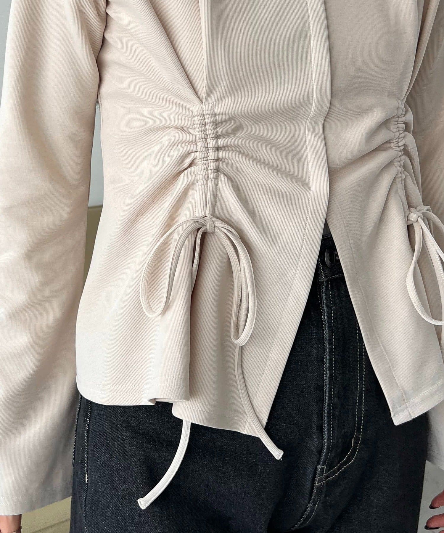 CAPRICIEUX LE'MAGE(カプリシュレマージュ) ドロストリブTシャツ