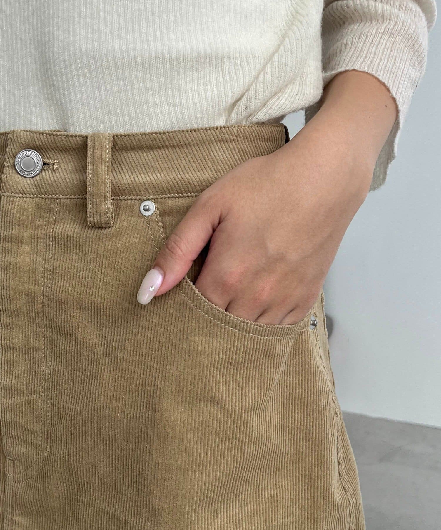 CAPRICIEUX LE'MAGE(カプリシュレマージュ) 【新色/レイヤード対応】コーデュロイ台形スカート