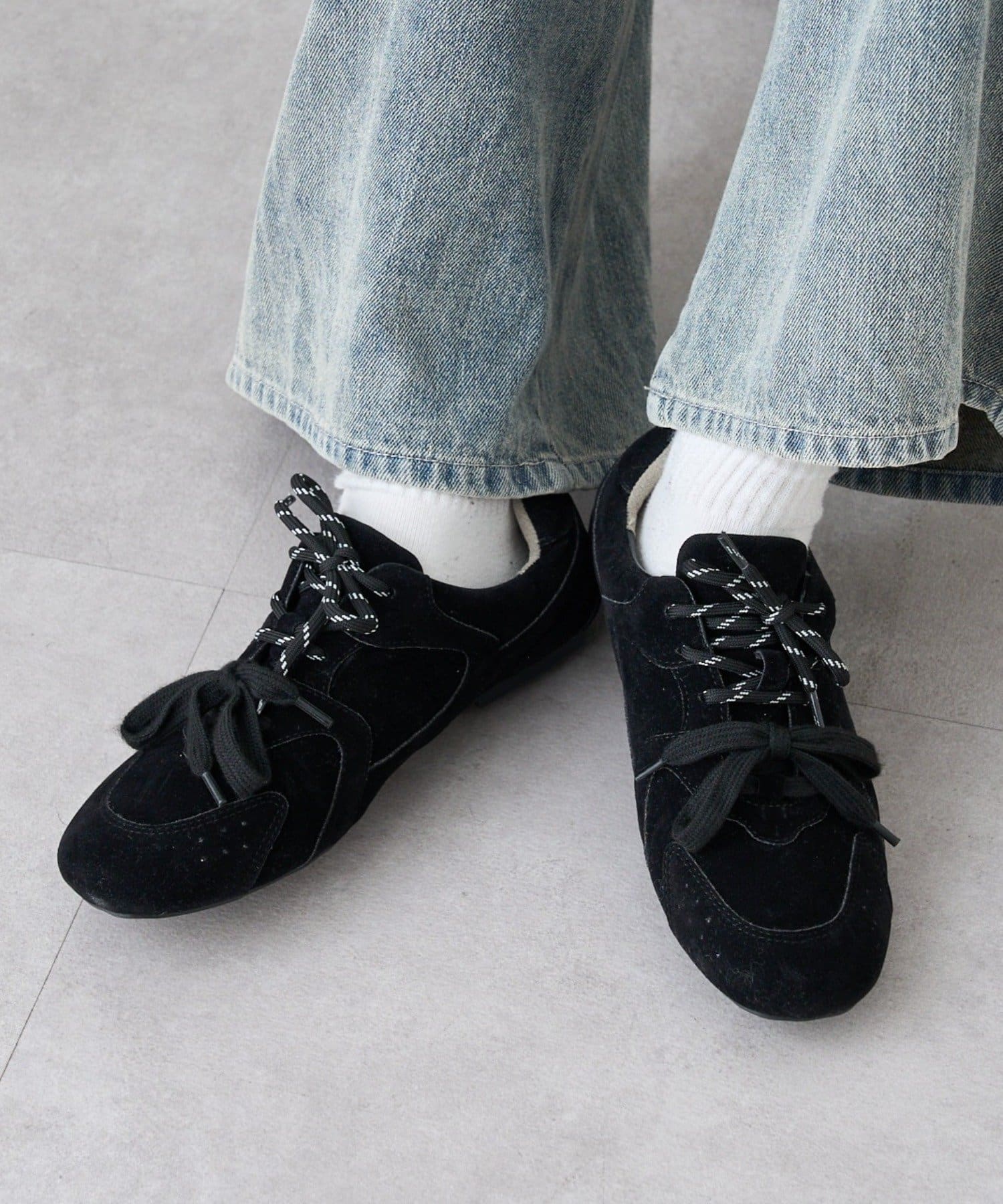 w closet(ダブルクローゼット) レースアップフラットスニーカー