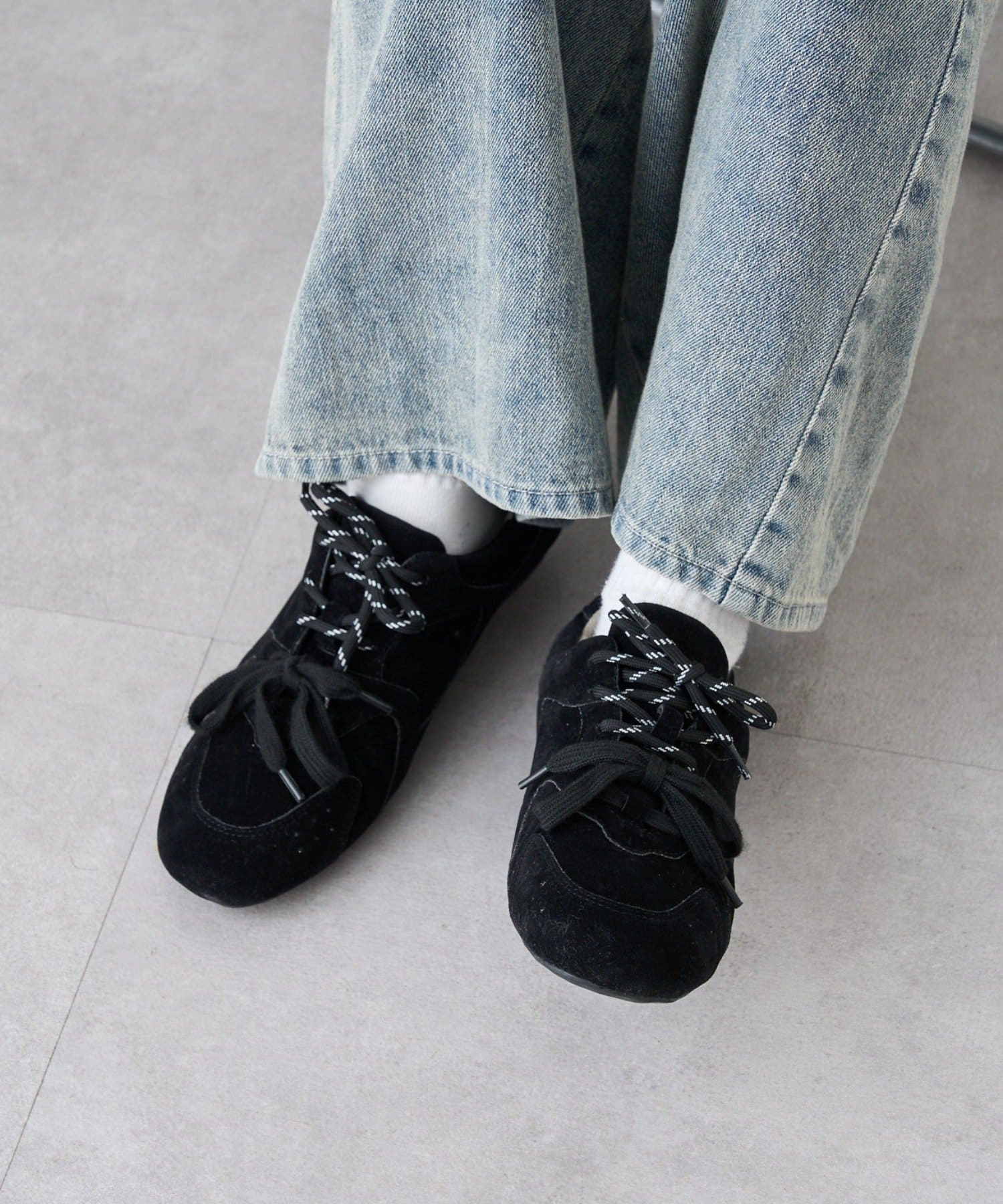 w closet(ダブルクローゼット) レースアップフラットスニーカー