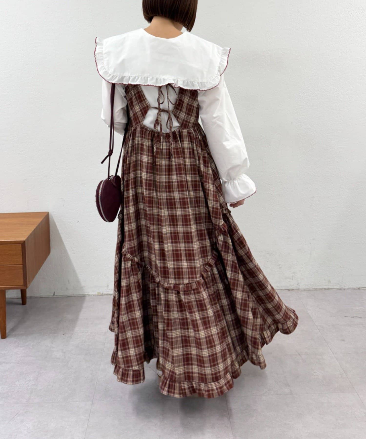 w closet(ダブルクローゼット) 【新色追加!/6色展開】アソートティアードキャミワンピース