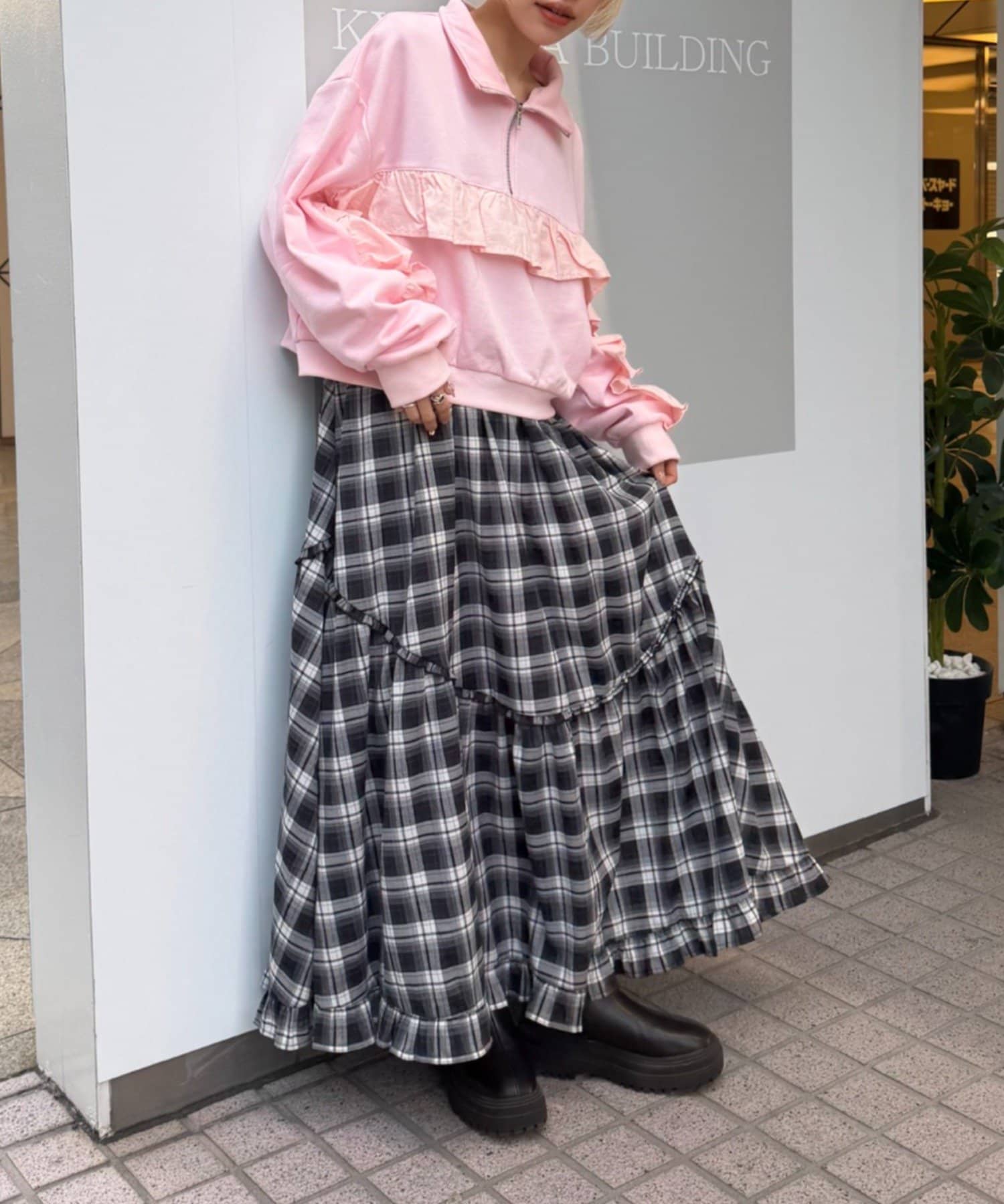 w closet(ダブルクローゼット) 【新色追加！】アソートティアードキャミワンピース