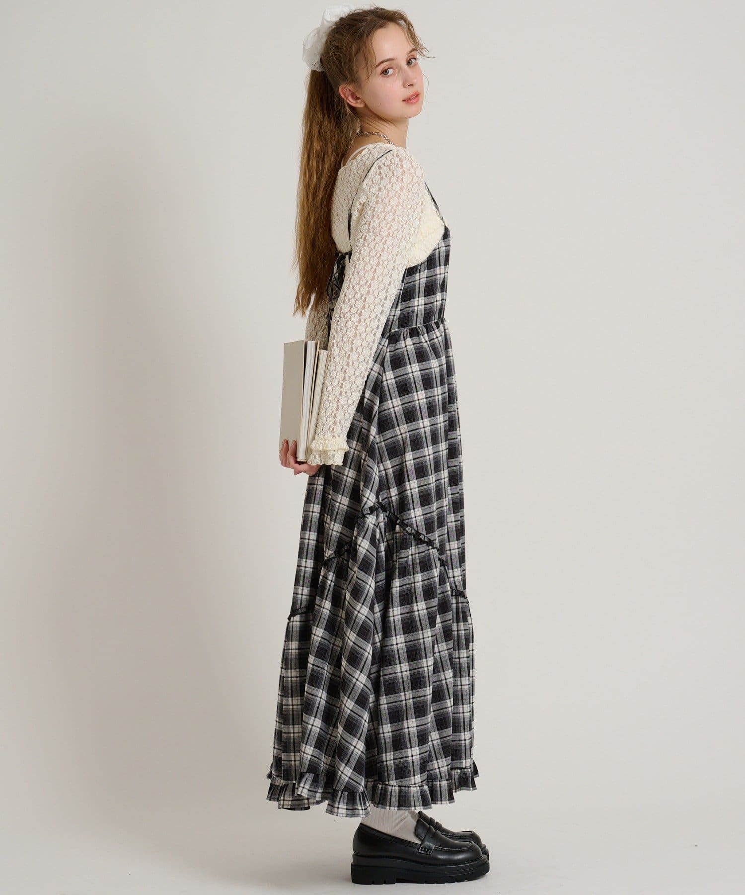 w closet(ダブルクローゼット) 【新色追加！】アソートティアードキャミワンピース