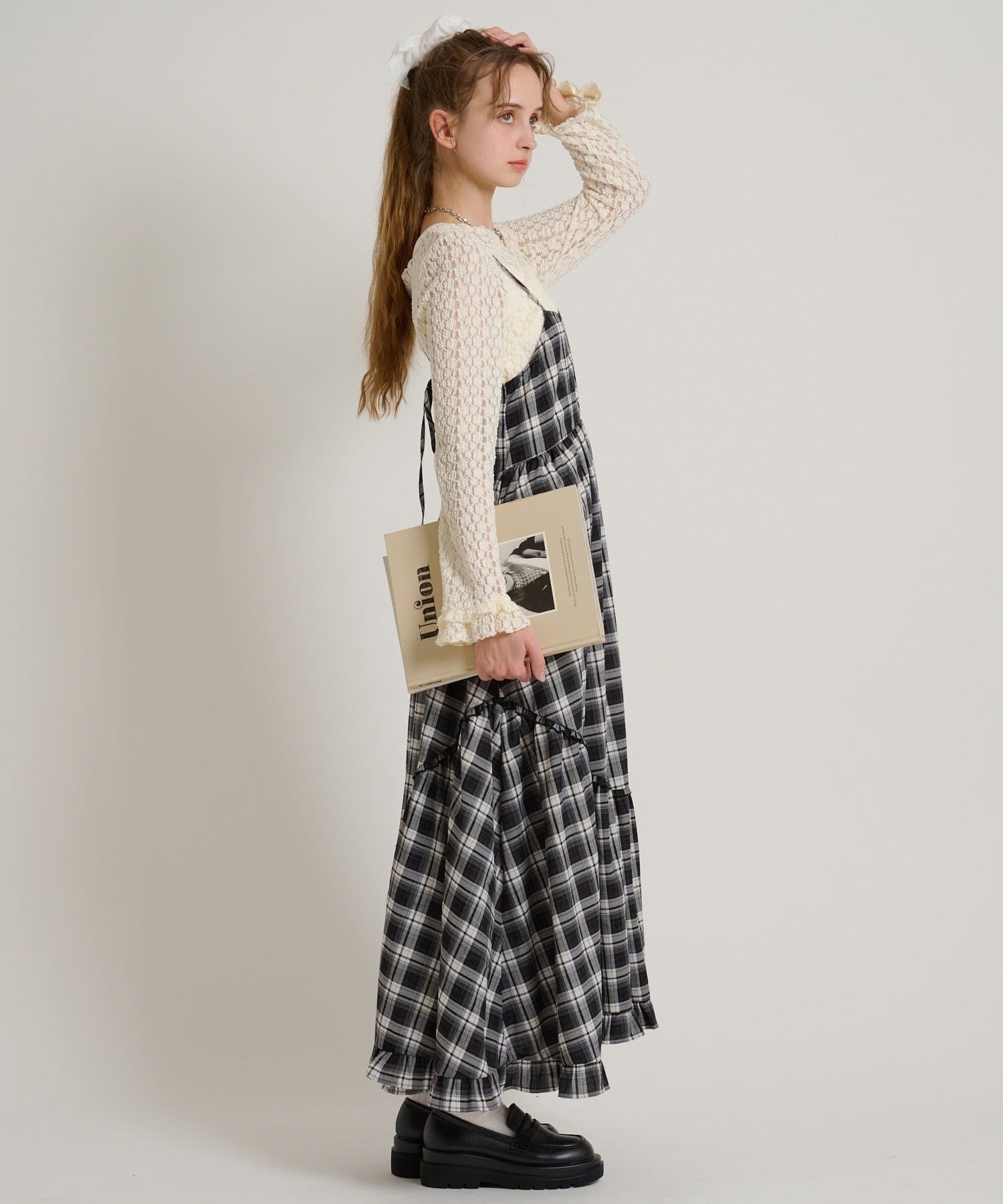 w closet(ダブルクローゼット) 【新色追加！】アソートティアードキャミワンピース