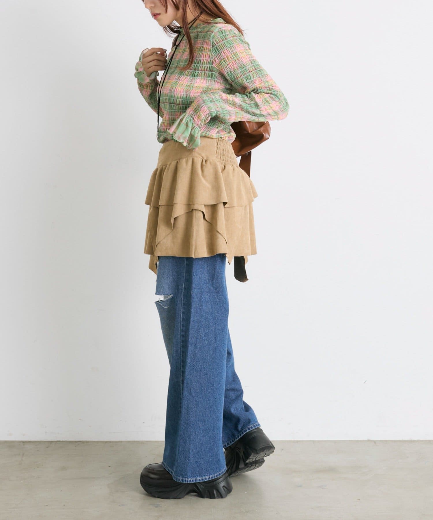 w closet(ダブルクローゼット) 【25AW】ダメージデニムパンツ