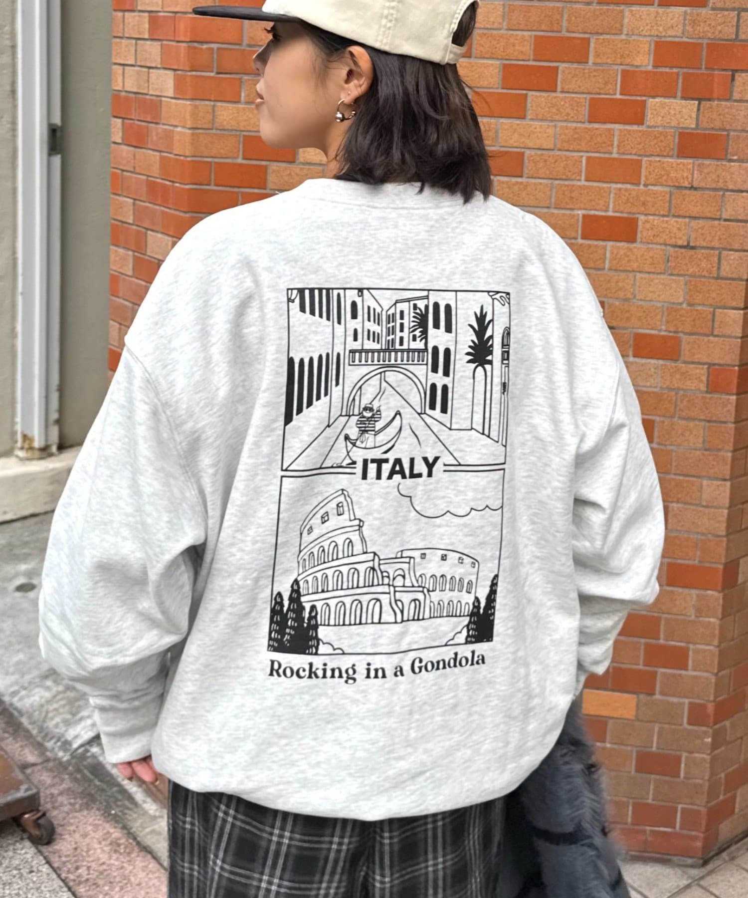 CIAOPANIC TYPY(チャオパニックティピー) 【ロングシーズン着用可】男女兼用/ojisanワンポイント刺繍裏毛スウェットクルー