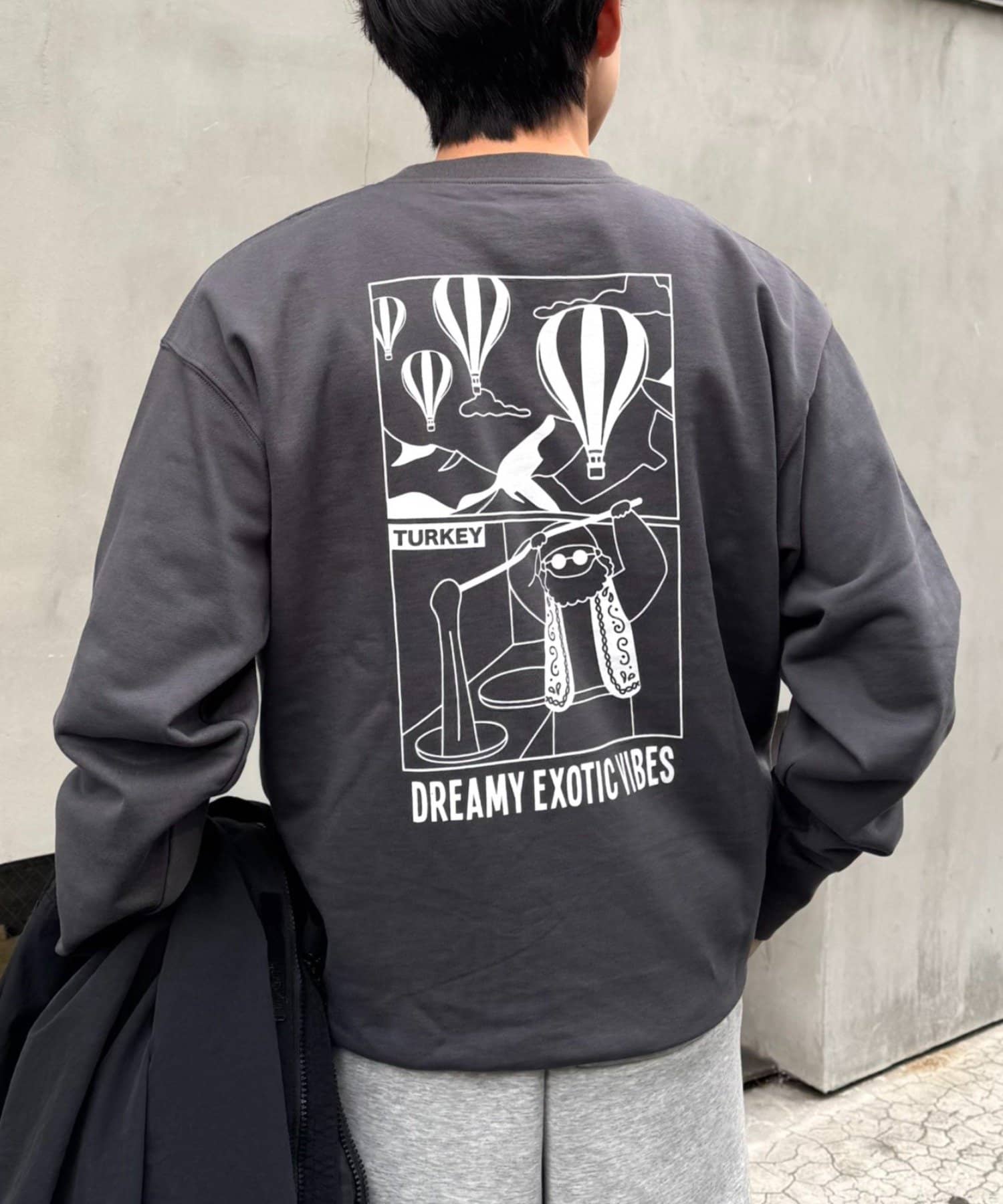 CIAOPANIC TYPY(チャオパニックティピー) 【ロングシーズン着用可】男女兼用/ojisanワンポイント刺繍裏毛スウェットクルー