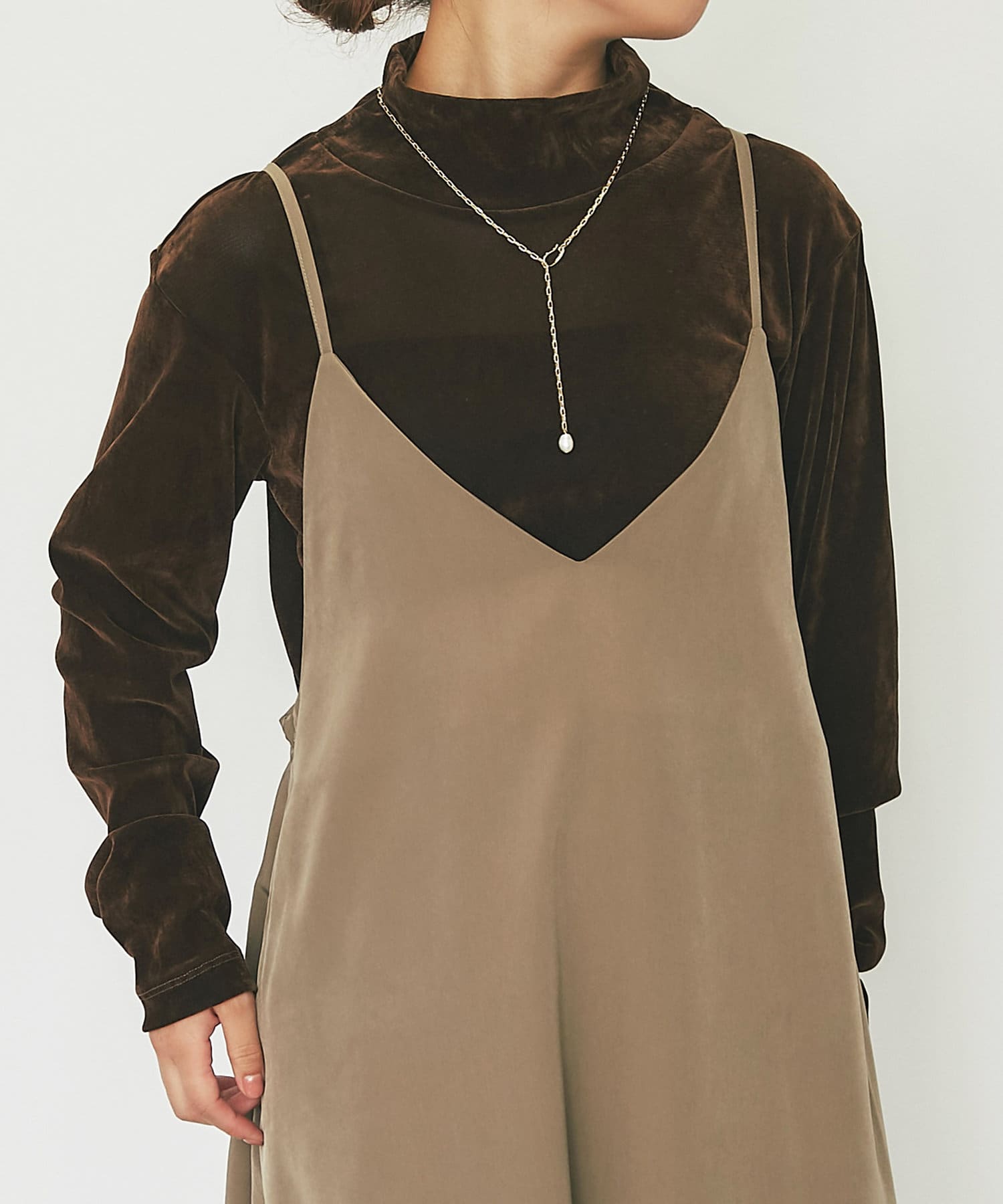 OUTLET(アウトレット) 【un dix cors】チュールフロッキーハイネックカットソー