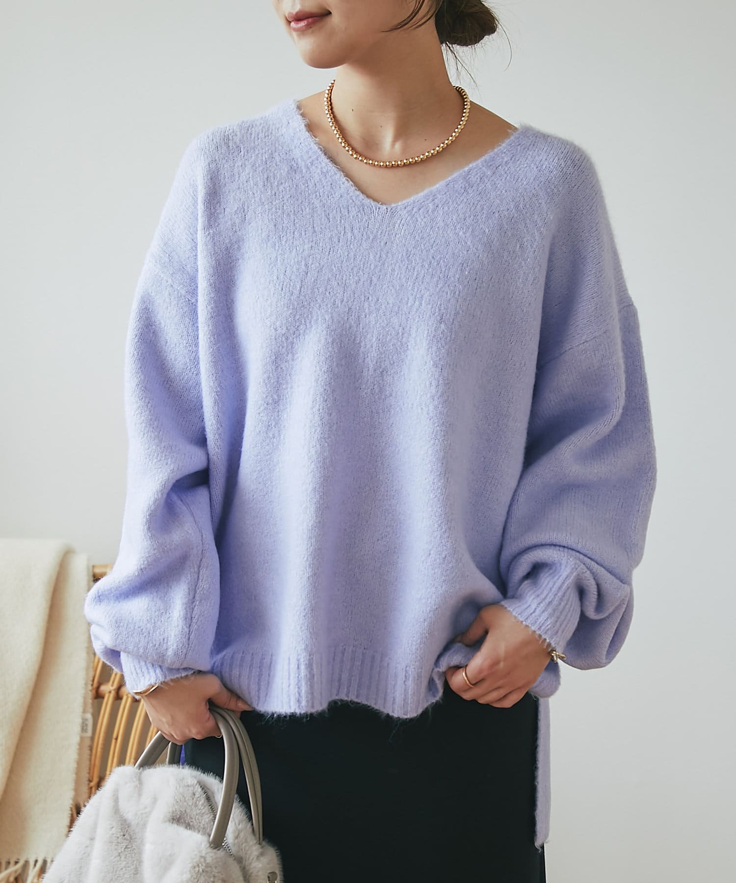 un dix cors】ヤクライクVネックニット | OUTLET(アウトレット