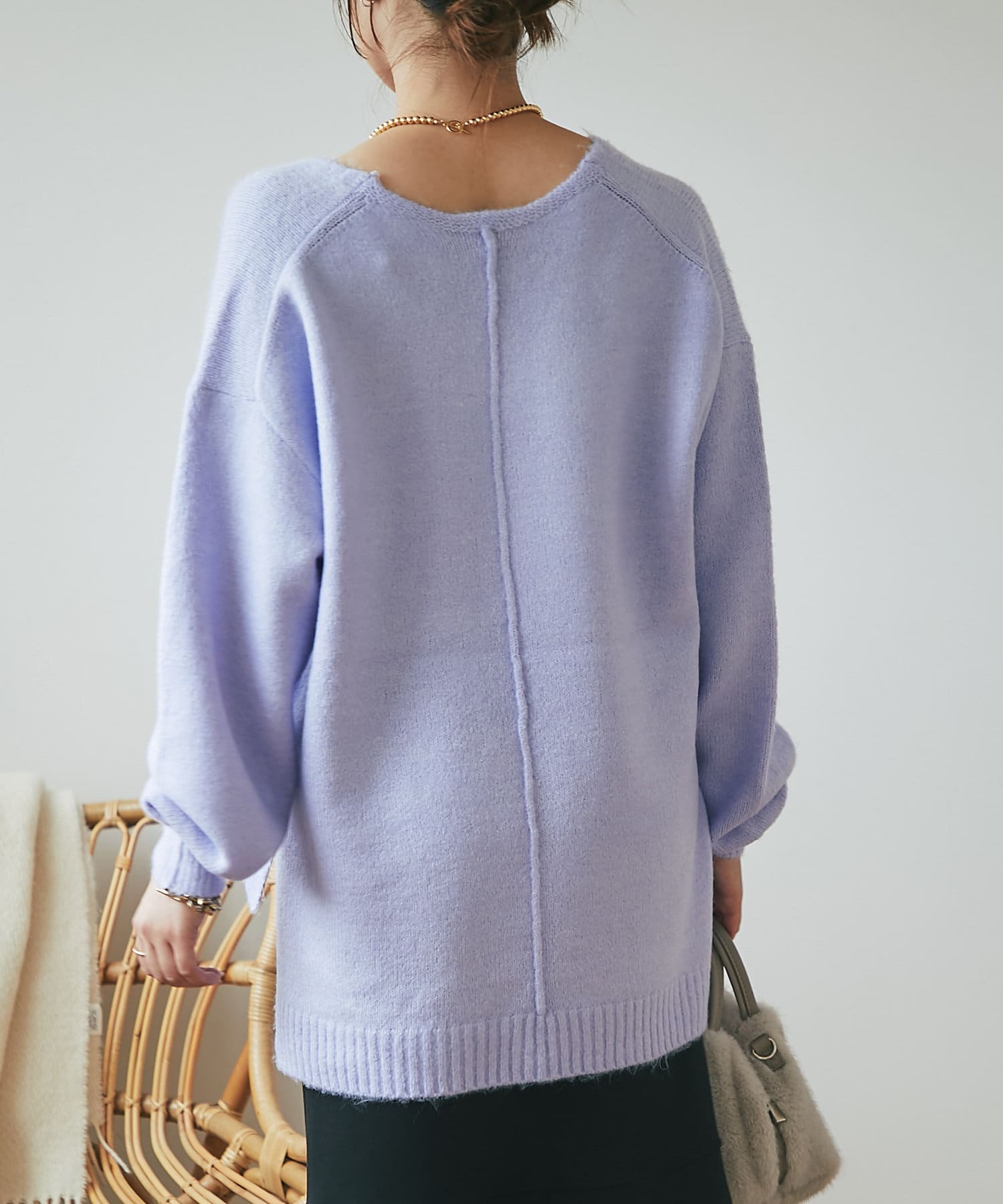 un dix cors】ヤクライクVネックニット | OUTLET(アウトレット