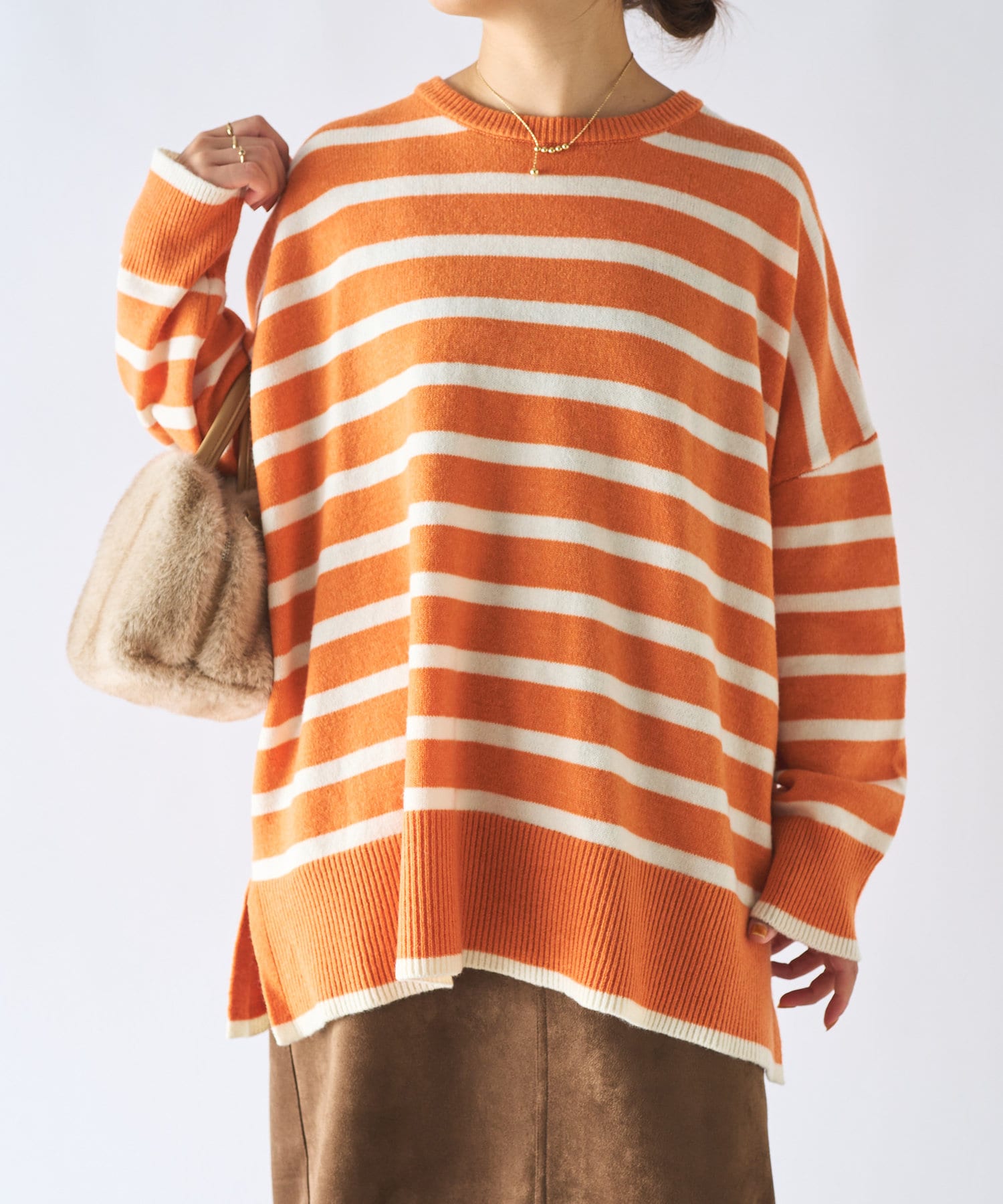 祝日割【新品】un dix cors ブークレ ラベンダー スリット NEW ARRIVAL》新作アイテムはここからチェック！ | un dix cors