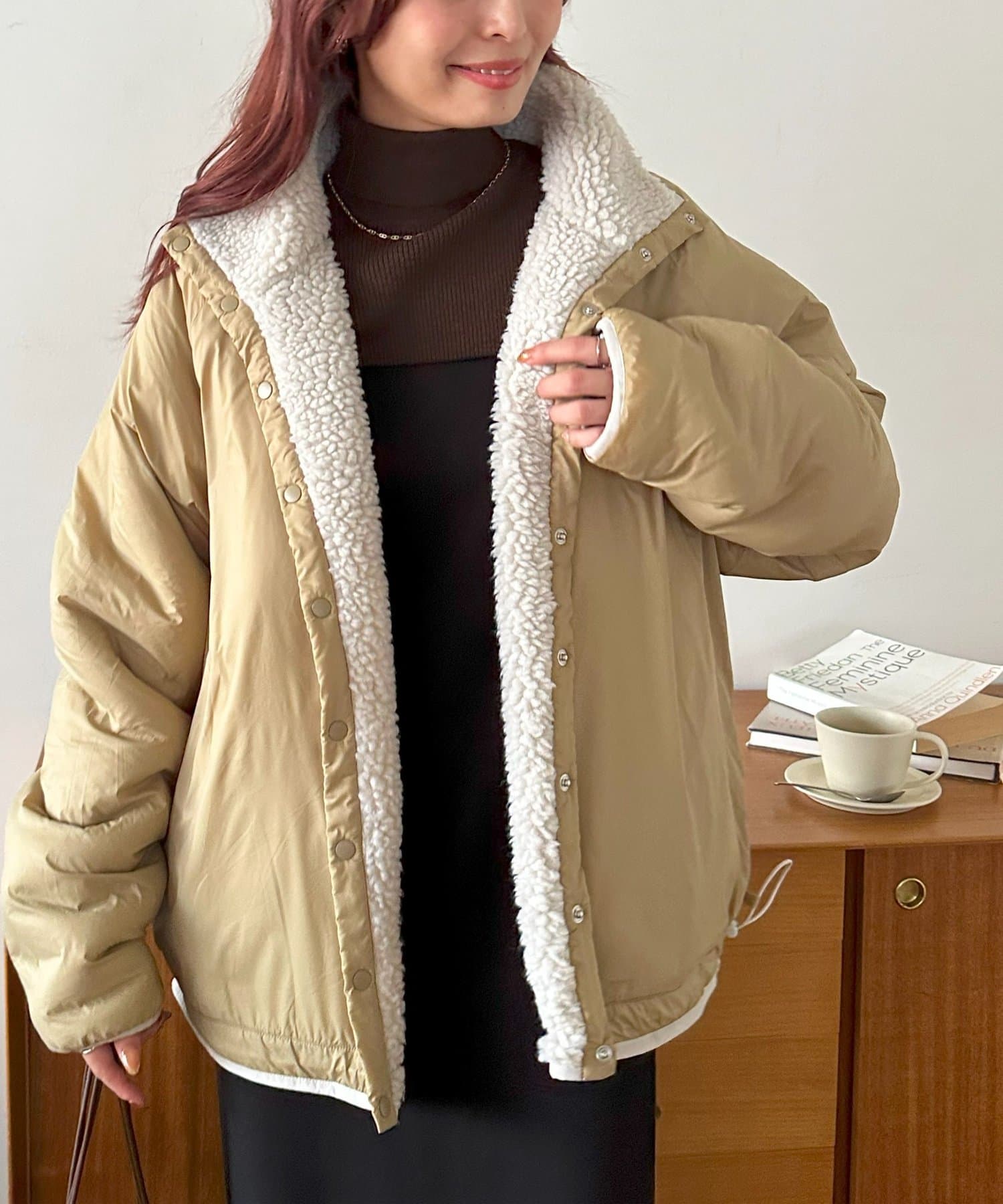 peoplestyle リバーシブル ボンバージャケット ボア BOMB - リバーシブルボンバージャケット BLACK | Parajumpers®