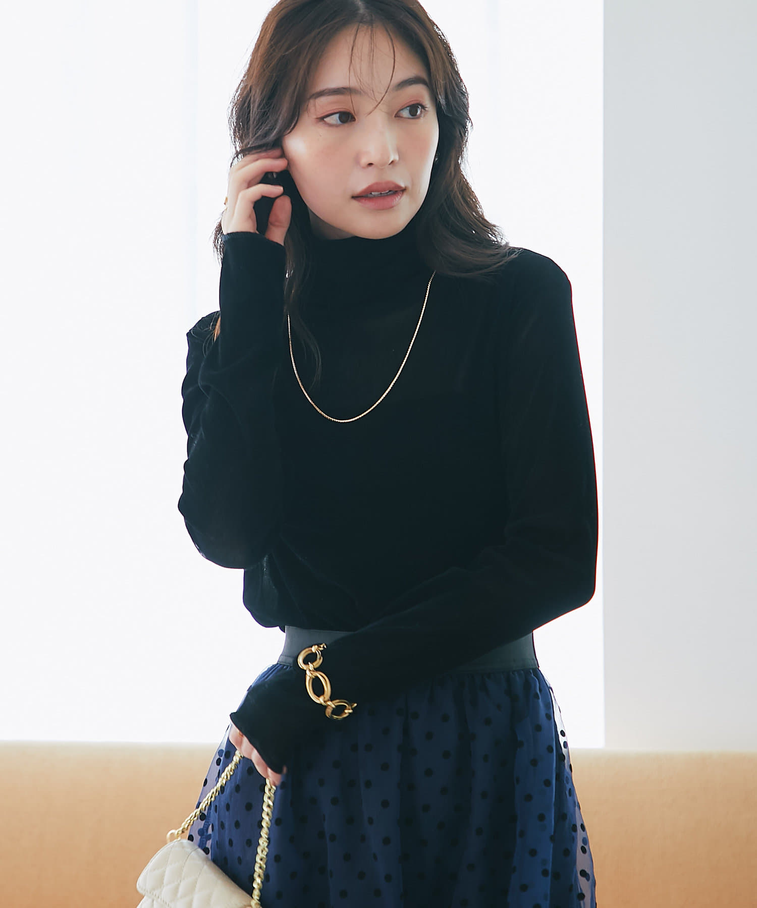 【新品タグ付き】フロッキーチュールタートルカットソー ラブティックボンボン フロッキーチュールタートルカットソー | La boutique BonBon