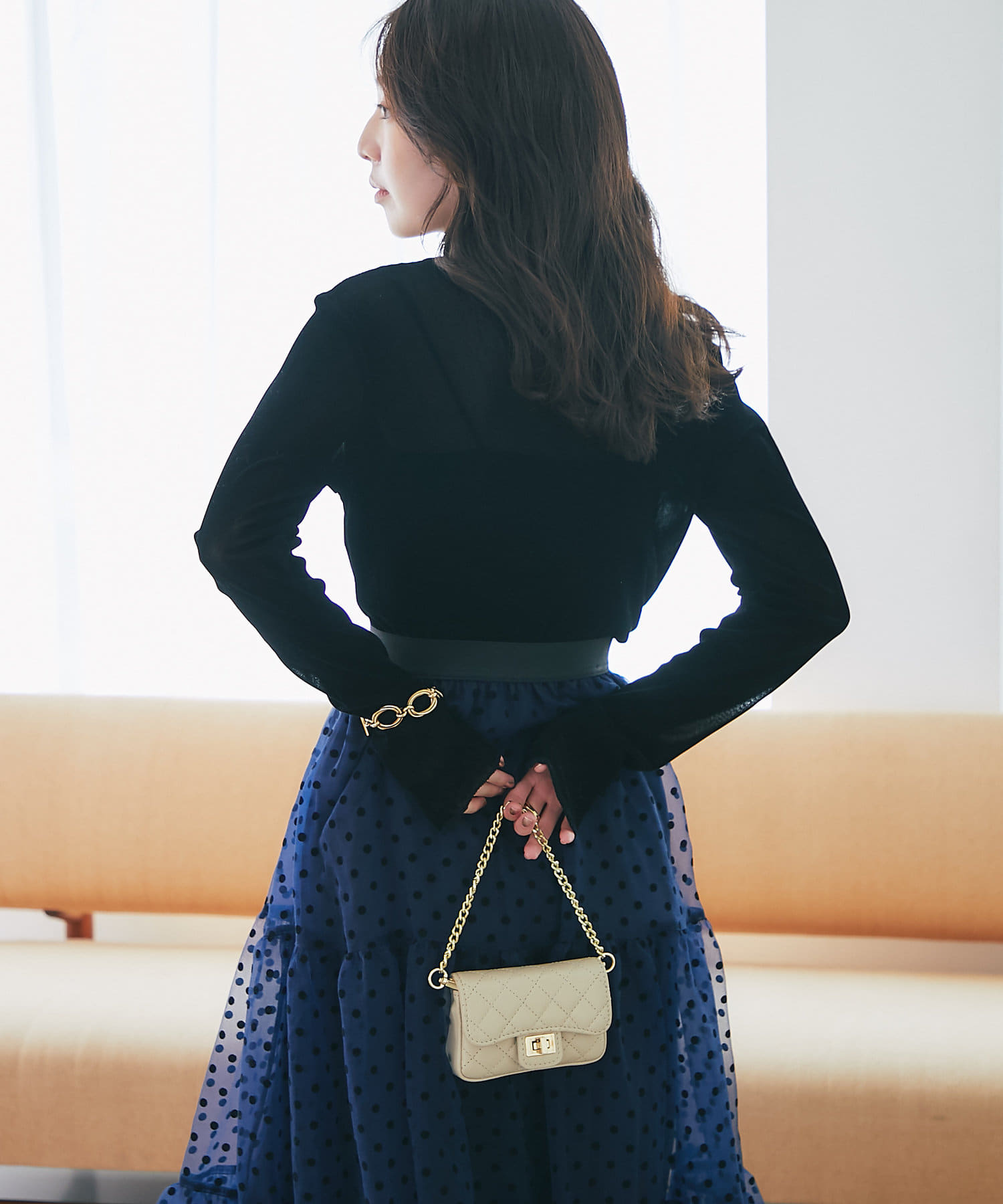 La boutique BonBon】フロッキーチュールタートルカットソー