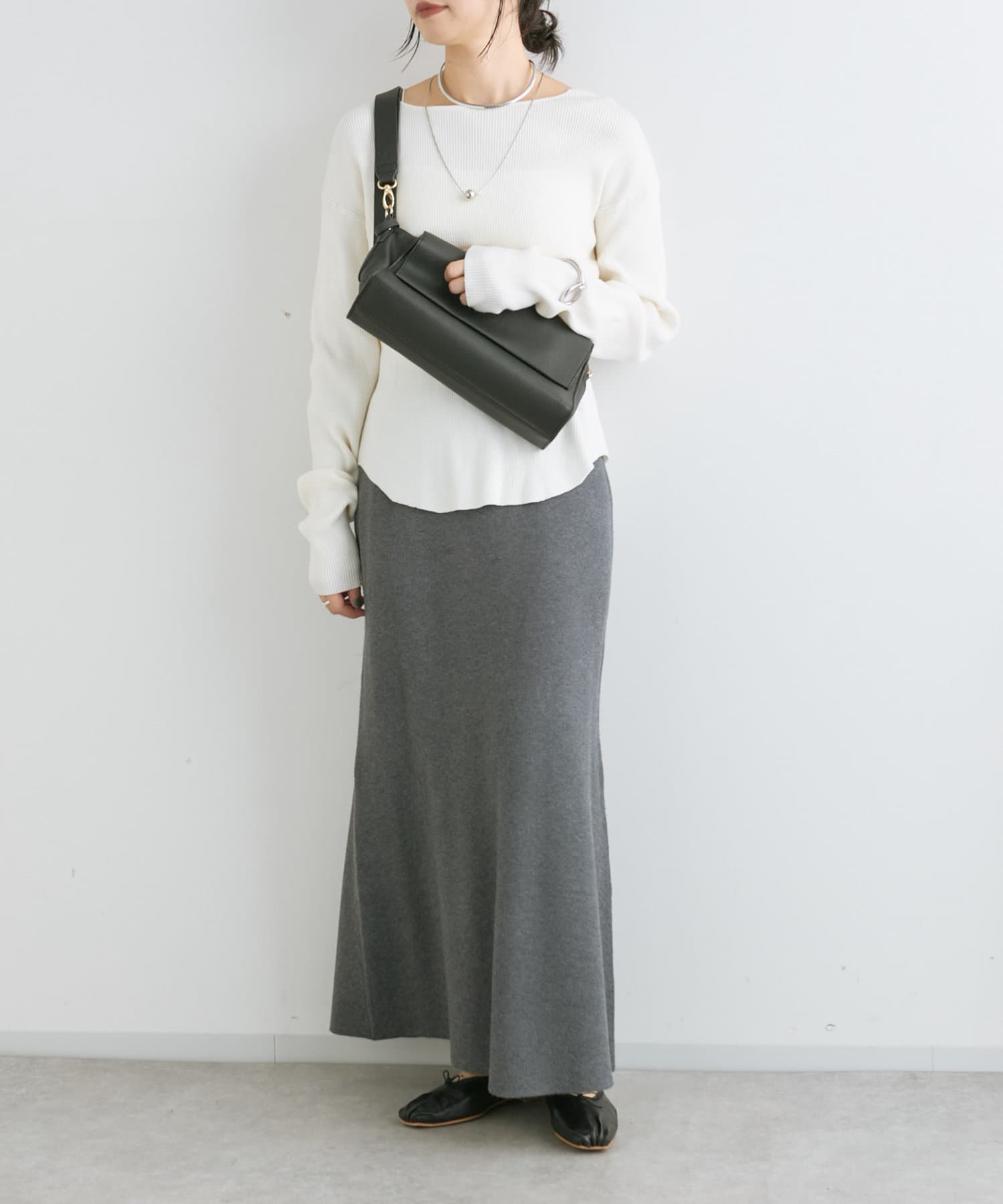 volvik♡ニット♡スカート♡セット RIVE DROITE】ニュアンスフレアニットスカート | OUTLET(アウトレット